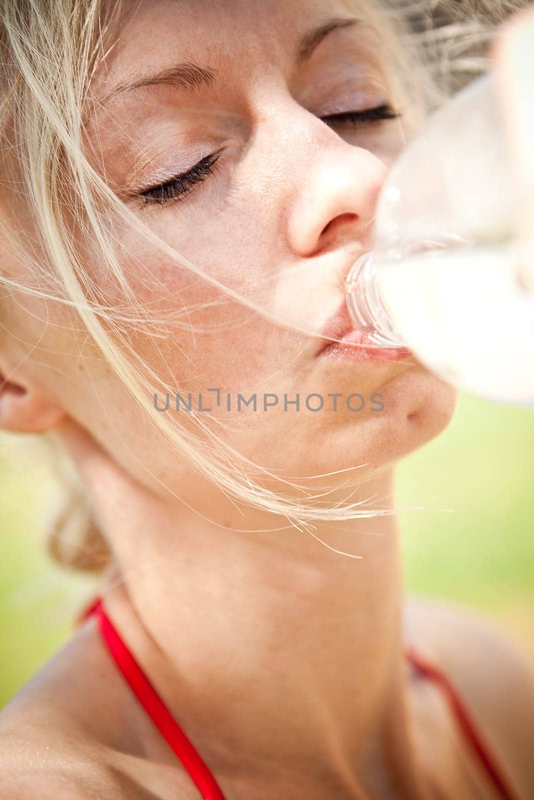 Woman drinking water
