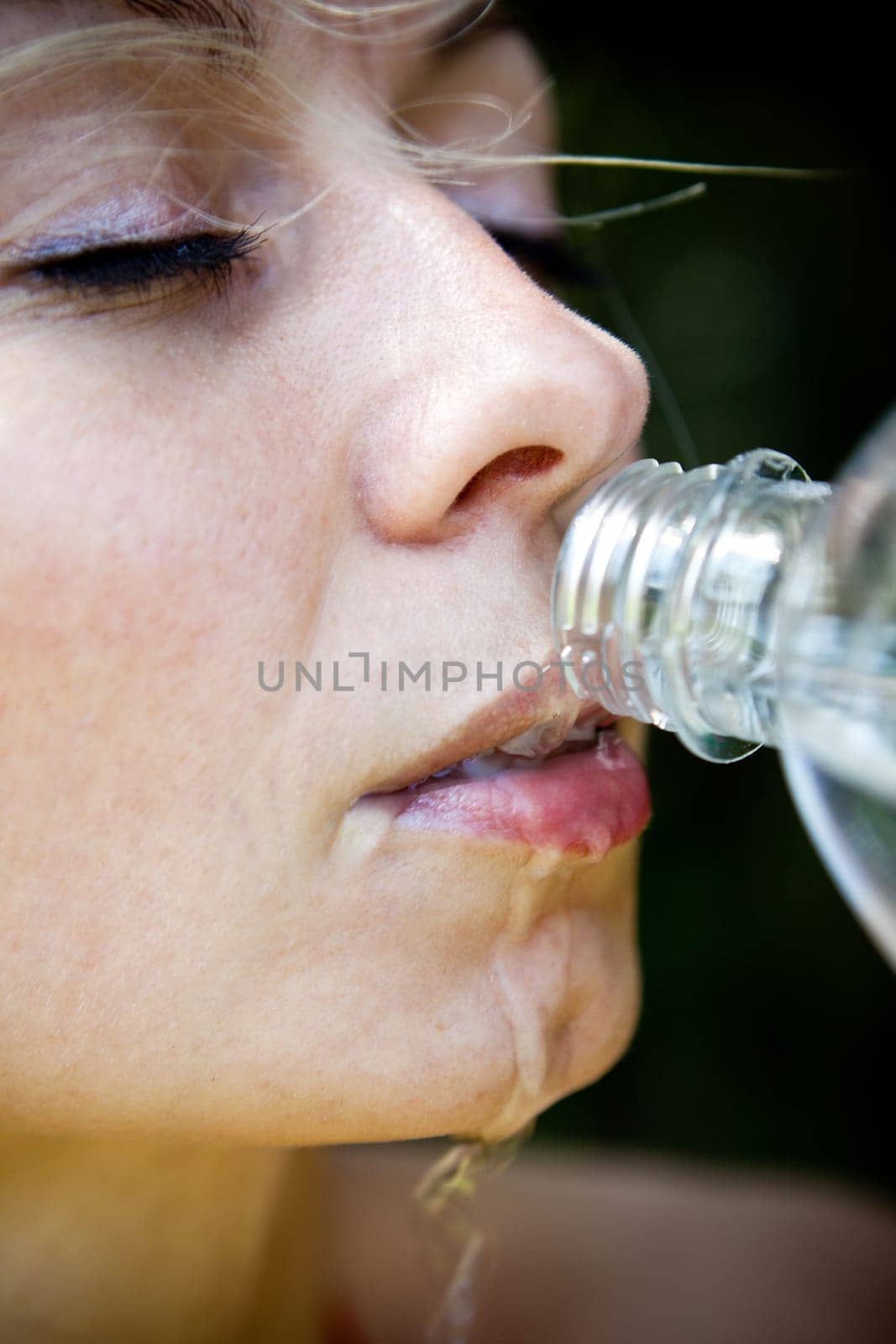 Woman drinking water