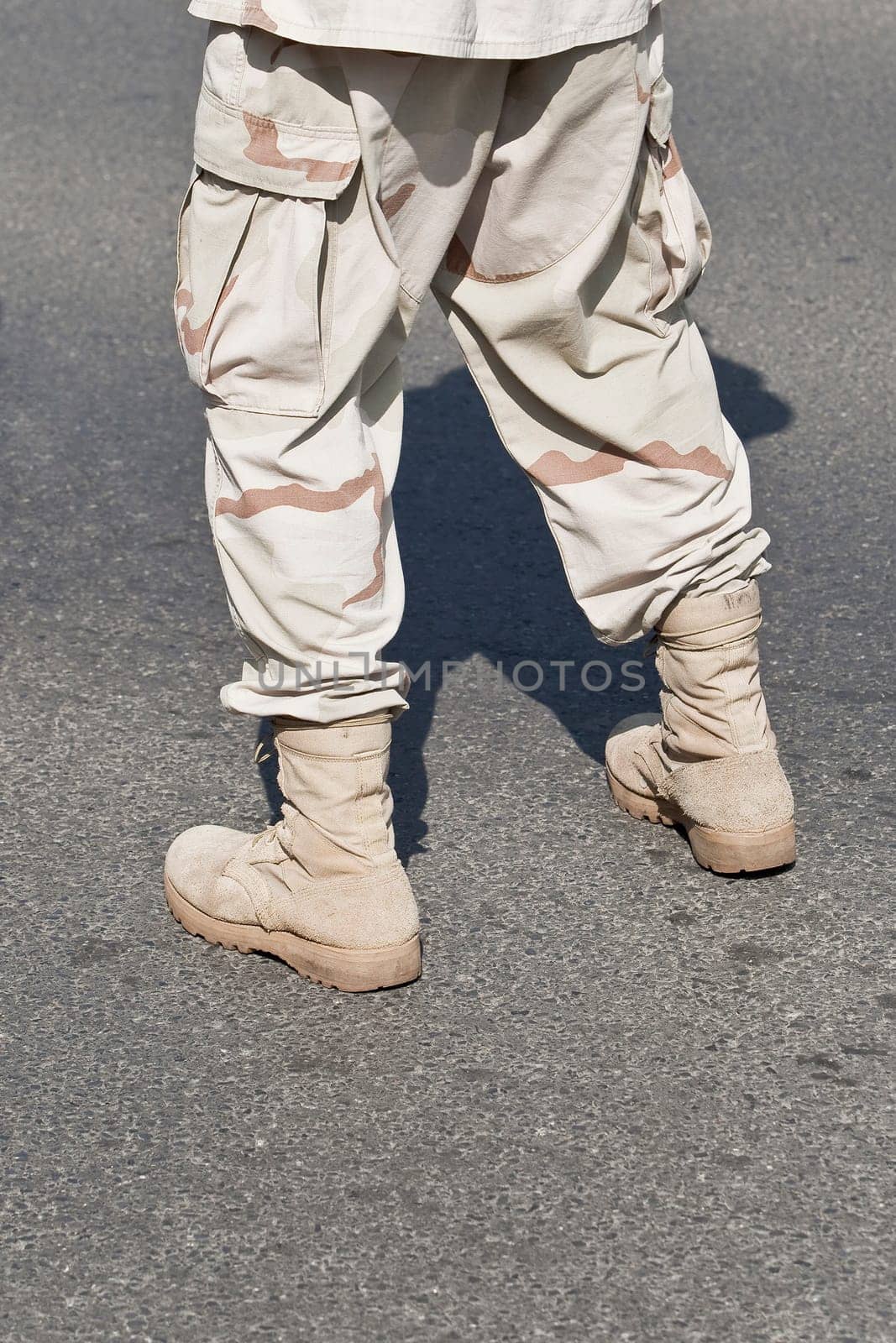 Single soldier waiting - army series