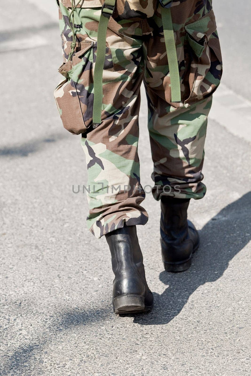 Single soldier waiting - army series