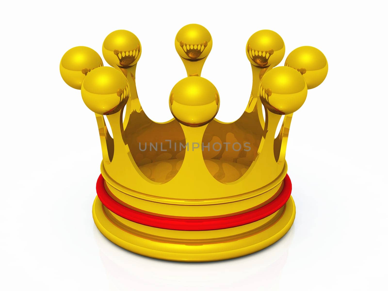 Crown gold red