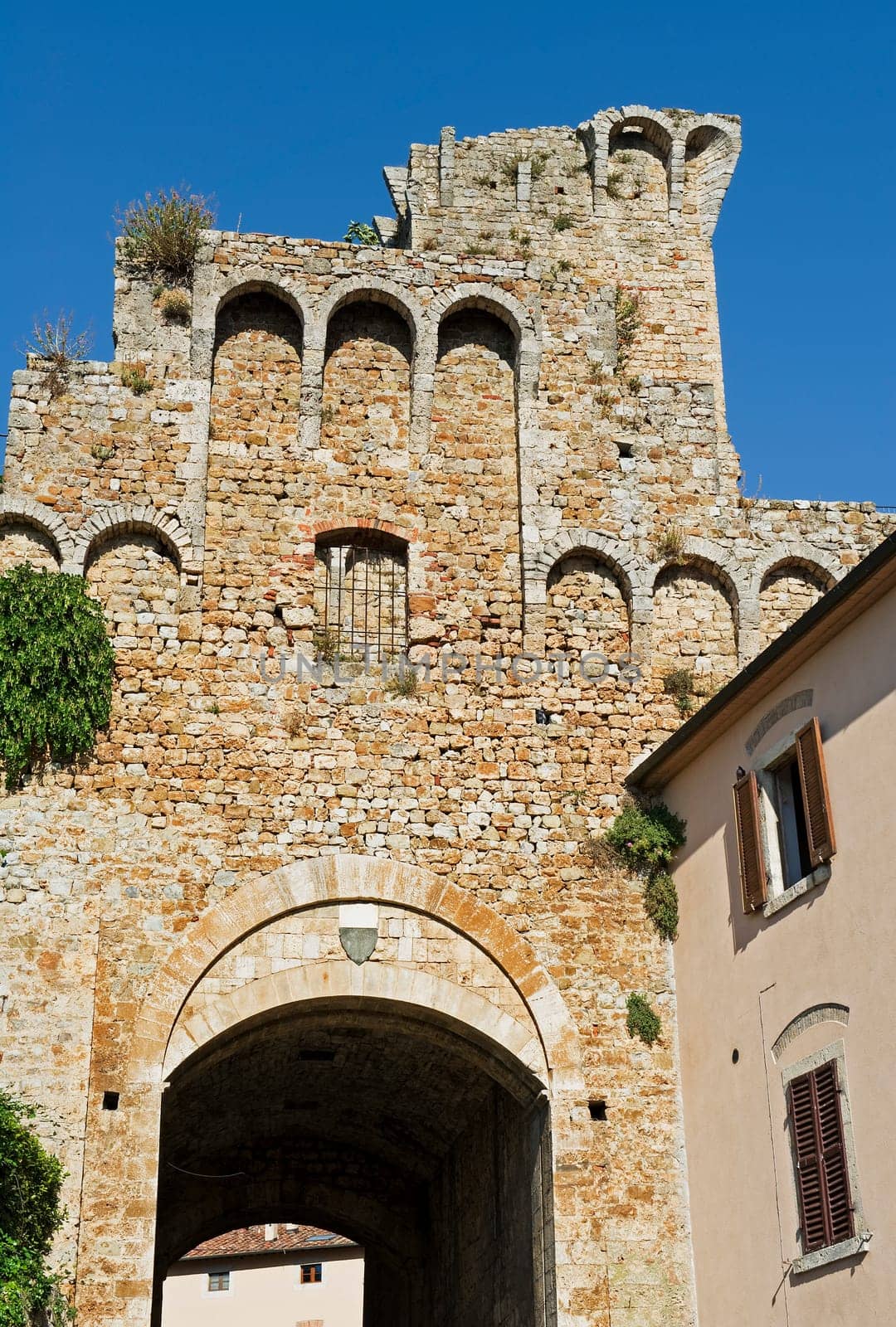 The tower in Massa Marittima in Italy
