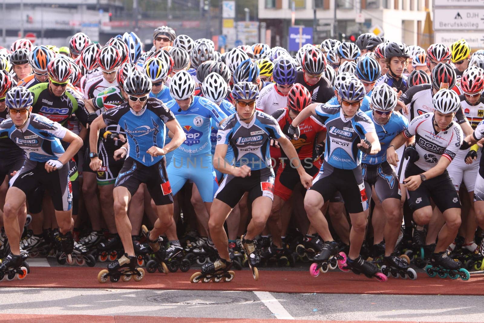 Inline skaters at the Cologne Marathon