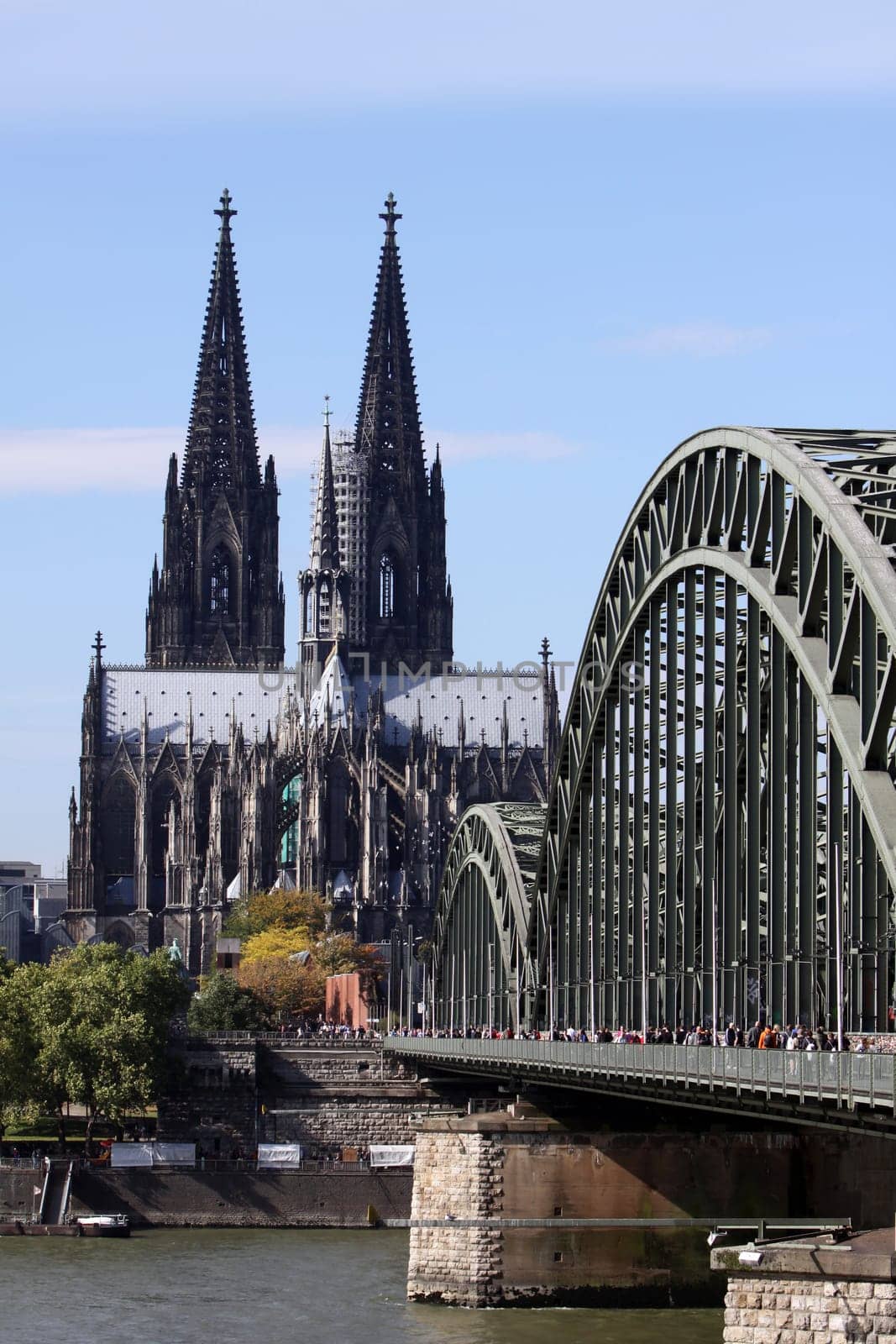 Hohenzollern Bridge and Cologne Cathedral