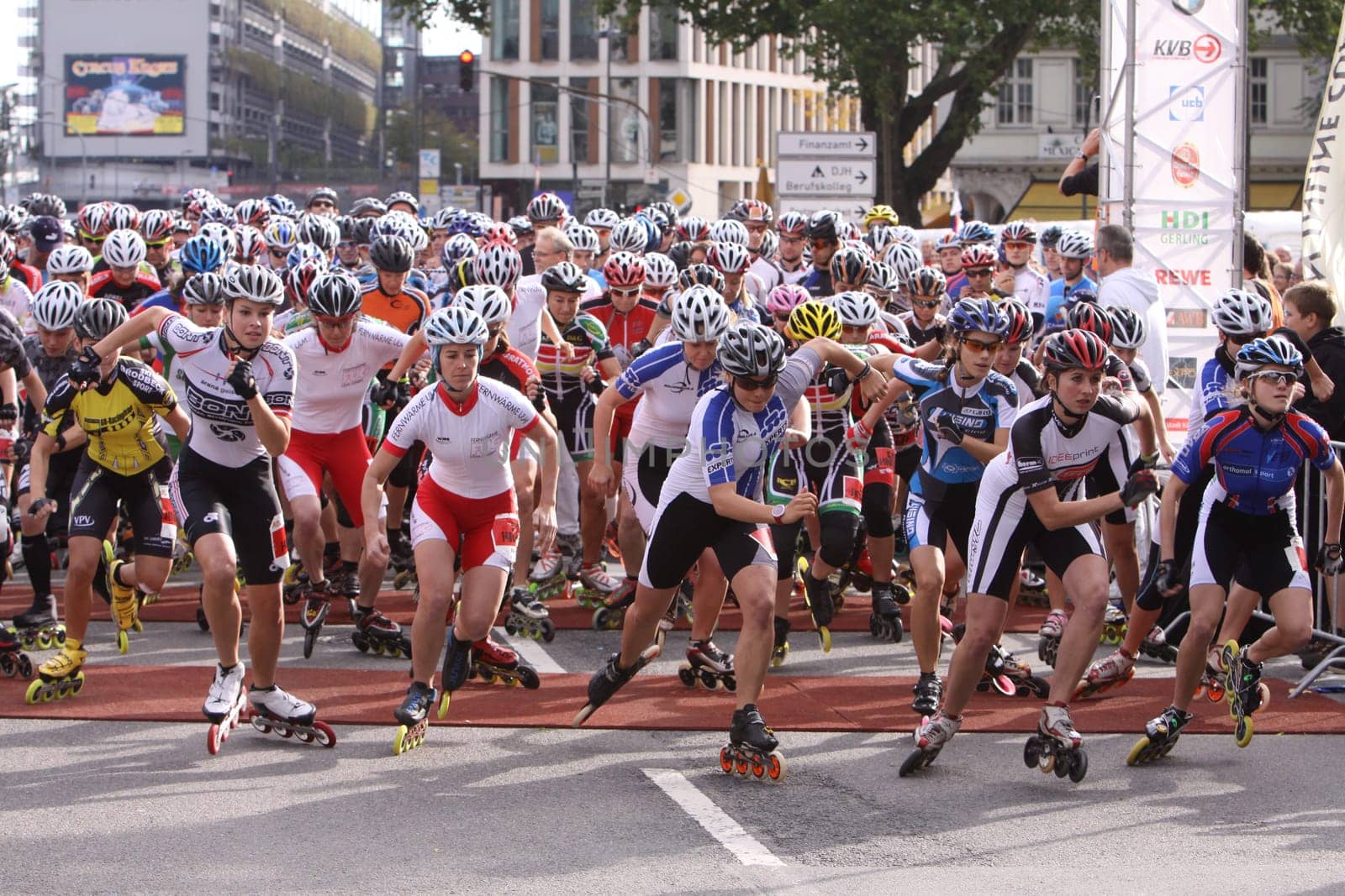 Inline skaters at the Cologne Marathon