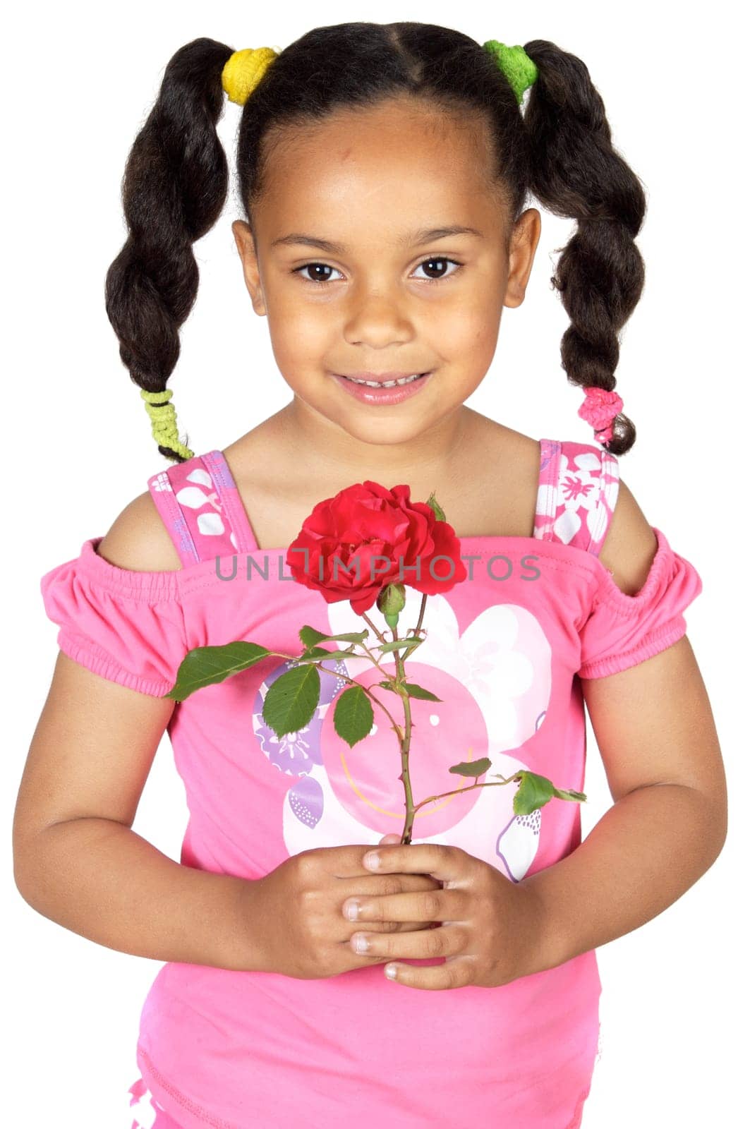 Girl whit red rose