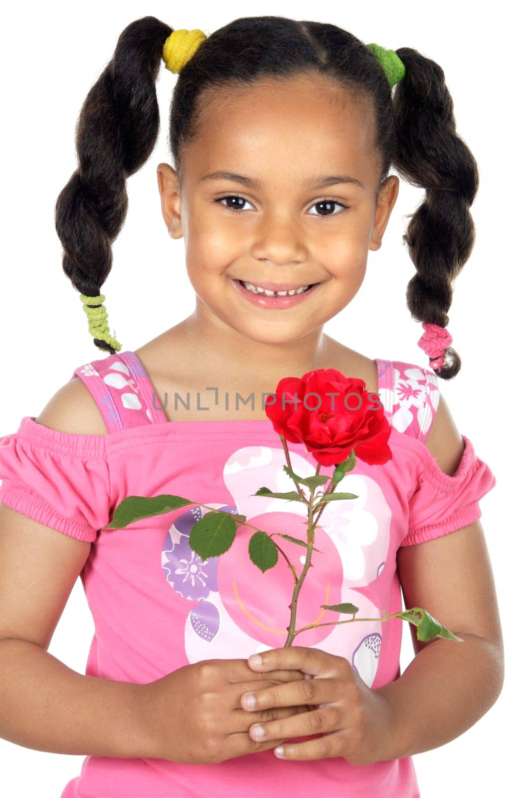 Girl whit red rose