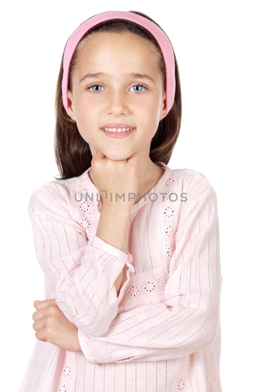 Adorable girl thinking