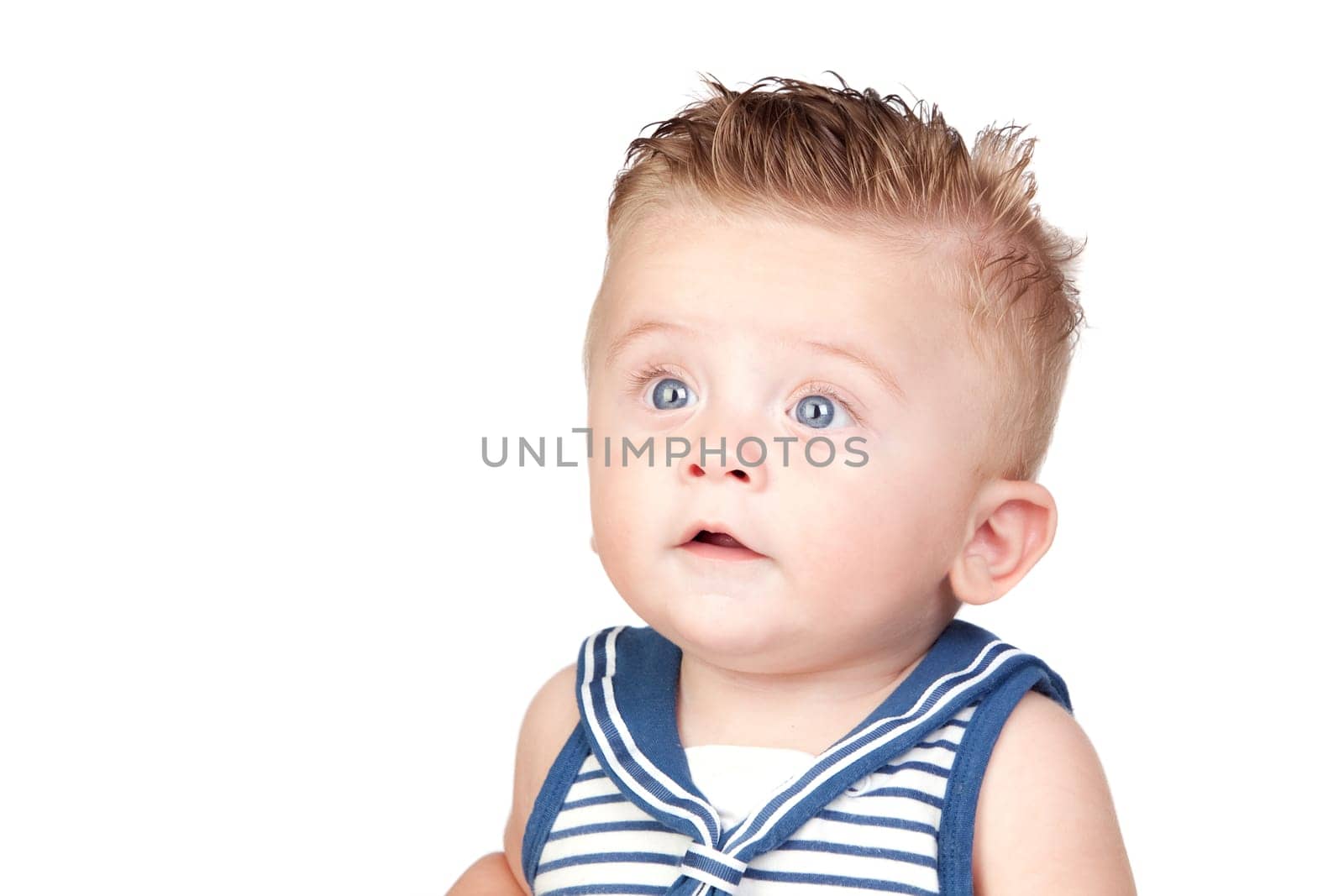Beautiful baby with blue eyes