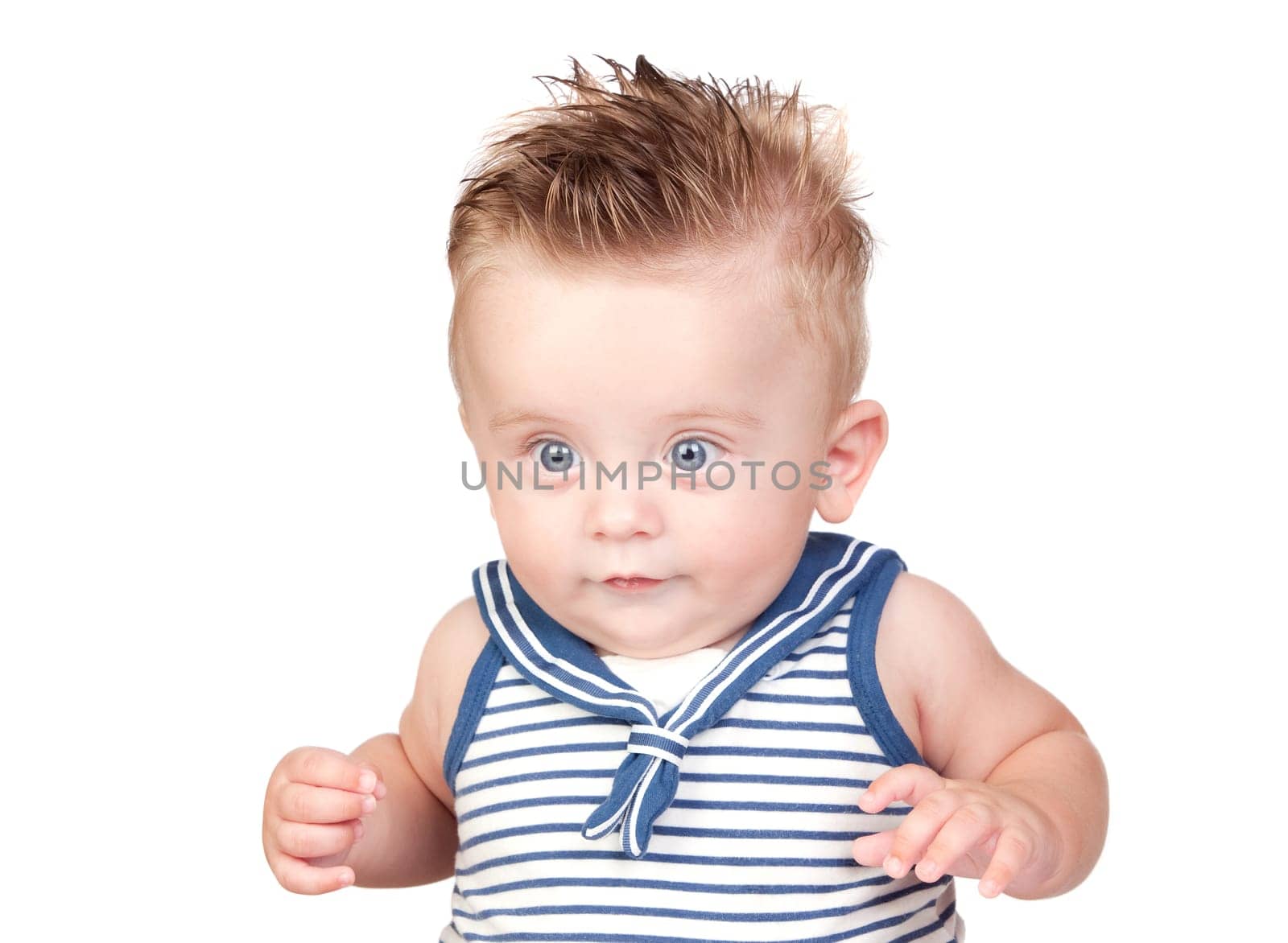 Beautiful baby with blue eyes