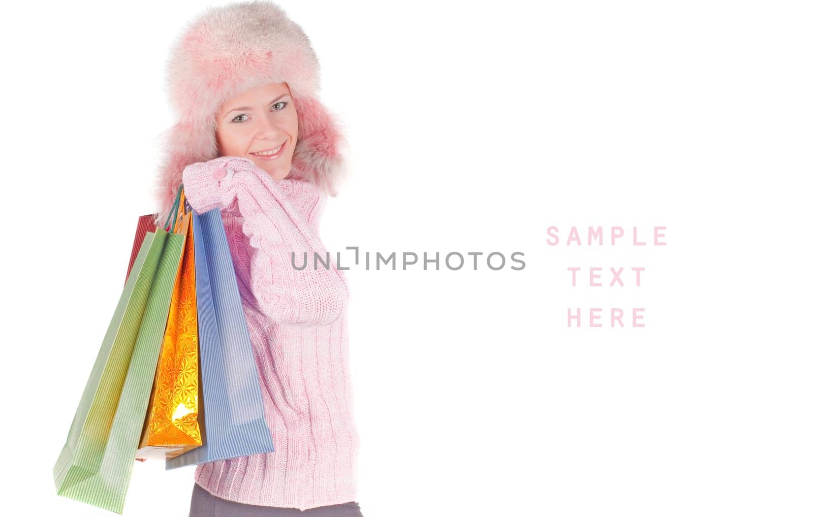 Beutiful woman in pink