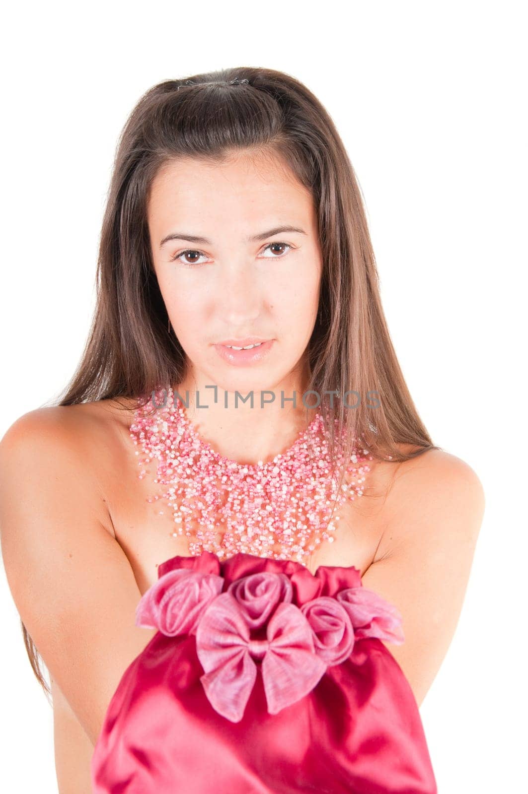 Beautiful woman in studio