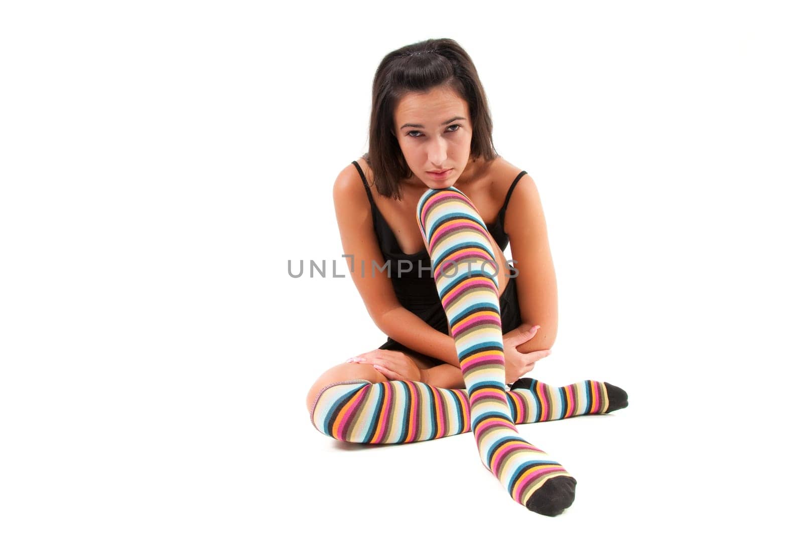 Beautiful woman in studio