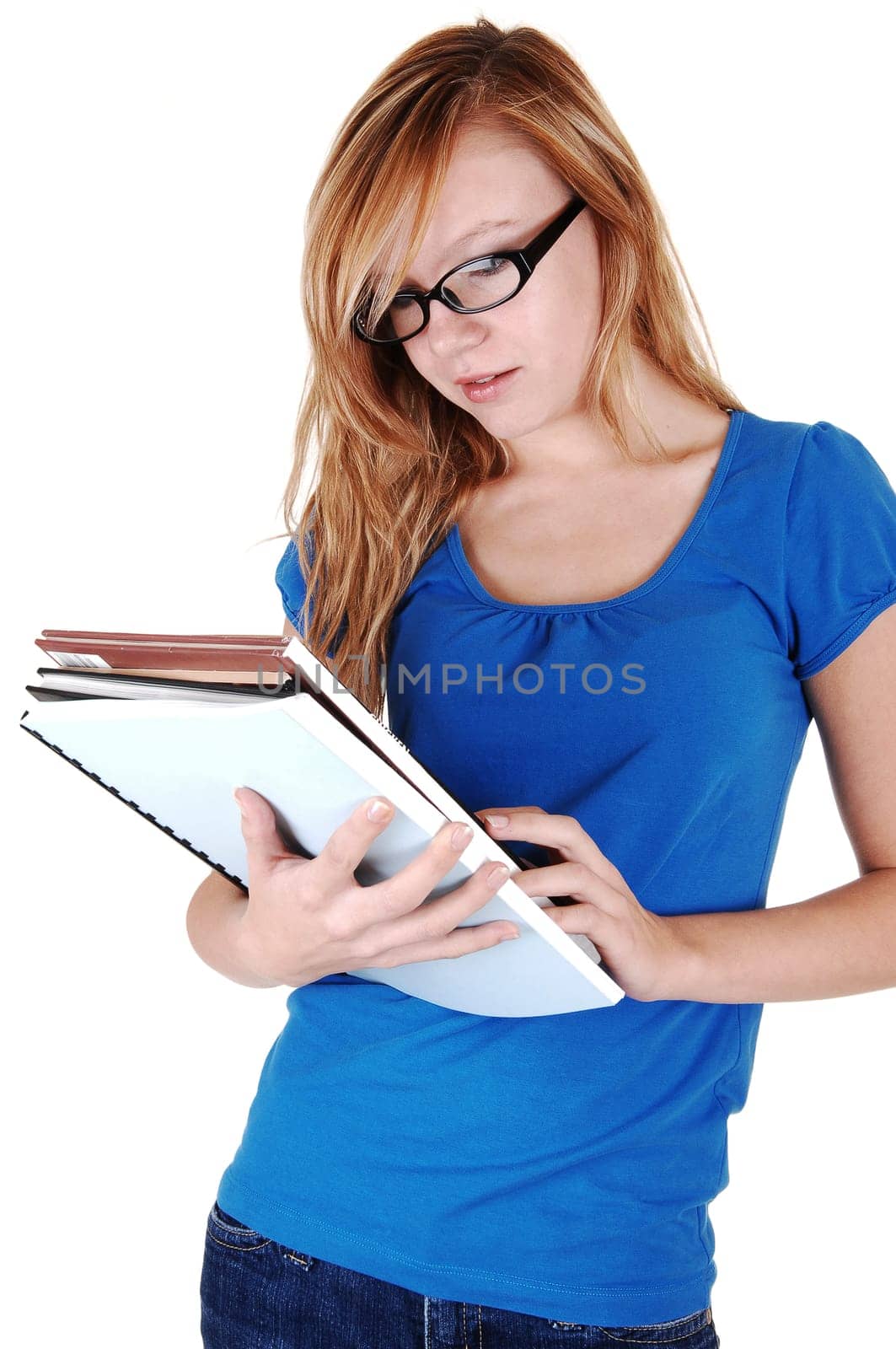 Young girl reading.