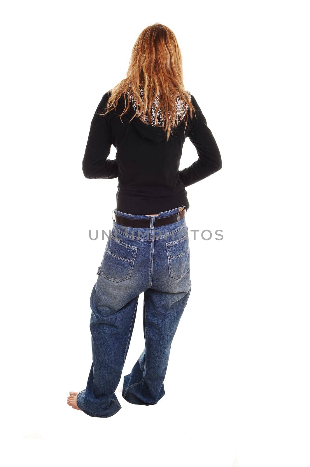 Girl loosing pants.