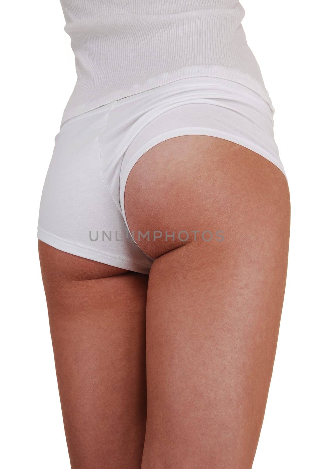The back of a woman.