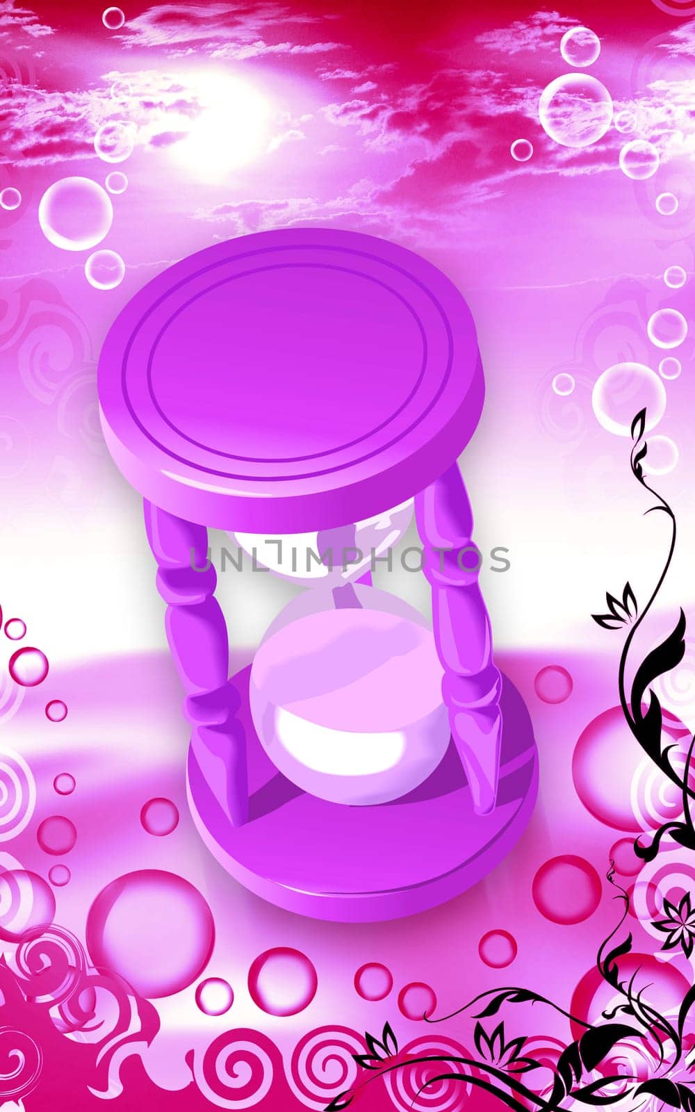 Illustration of a wooden hour glass