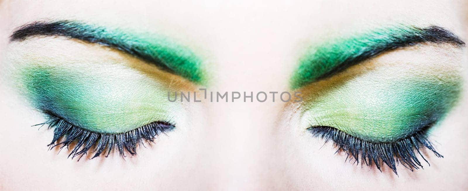 Beautiful beauty Woman Portrait eyes closed