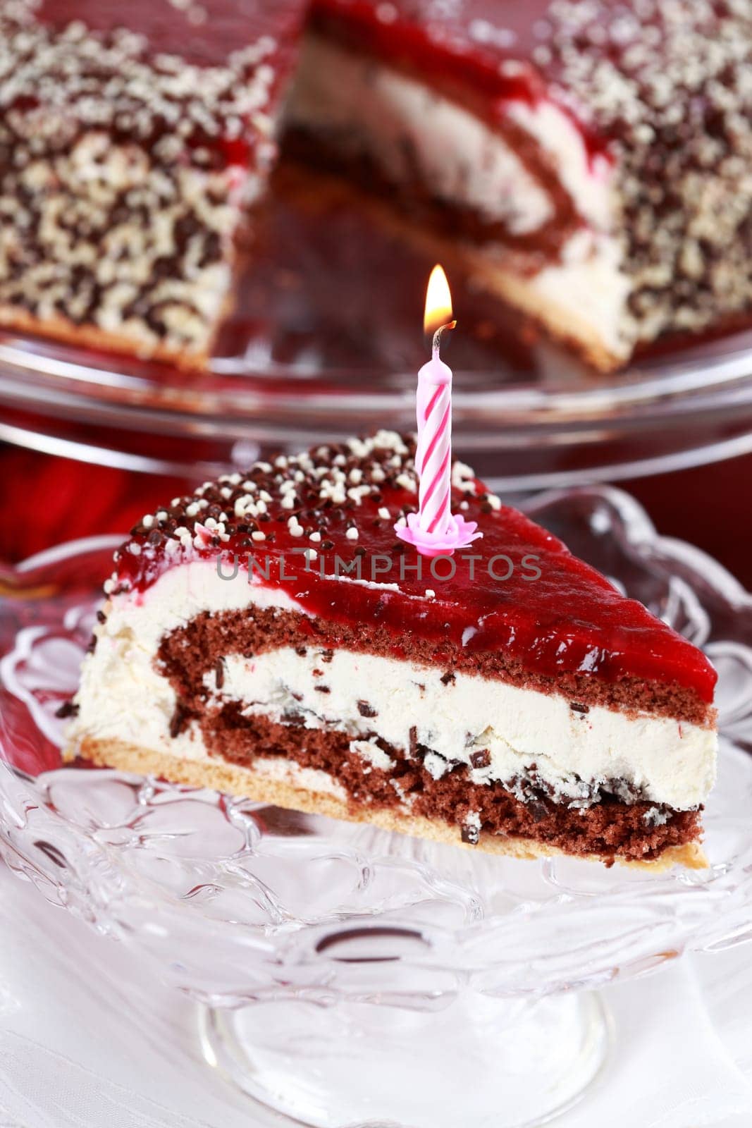 Stracciatella birthday cake