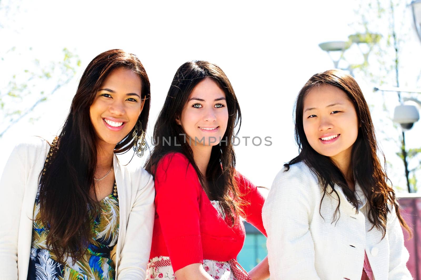 Group of young girl friends