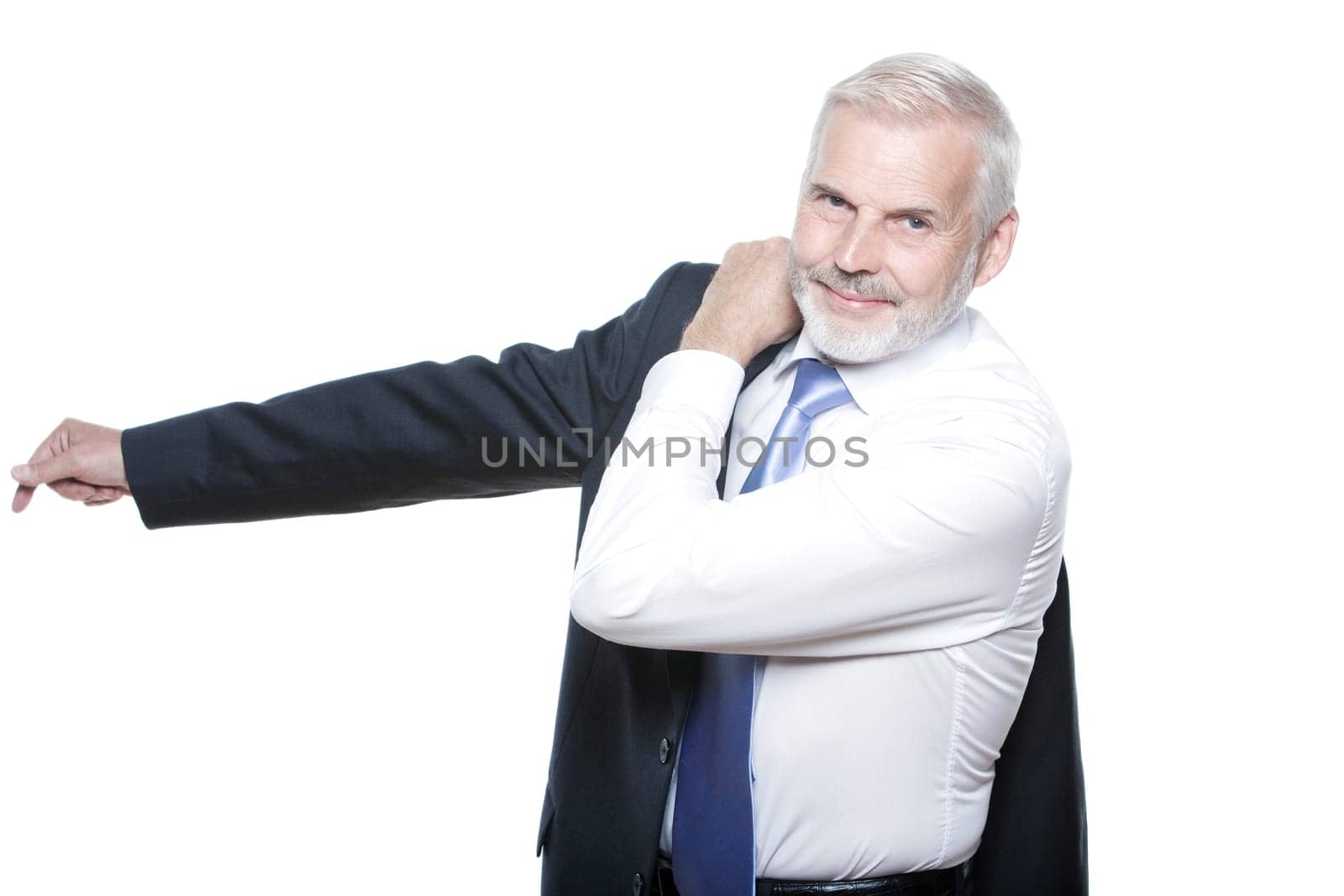 Senior businessman portrait dressing up
