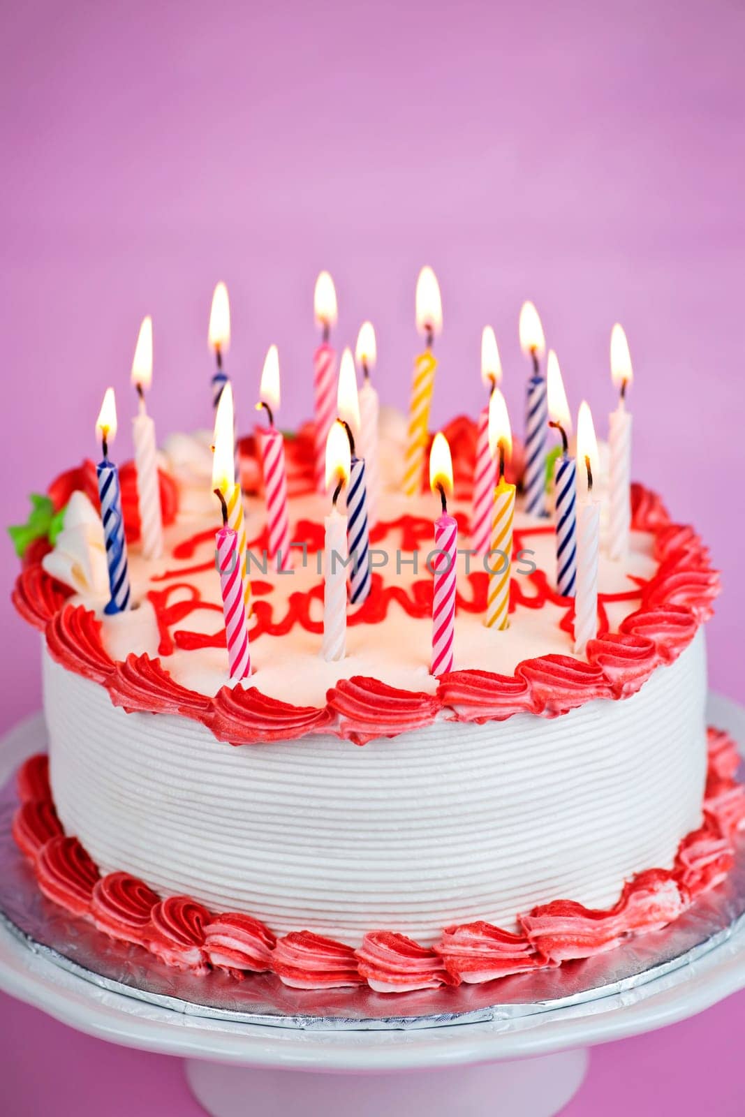 Birthday cake with candles