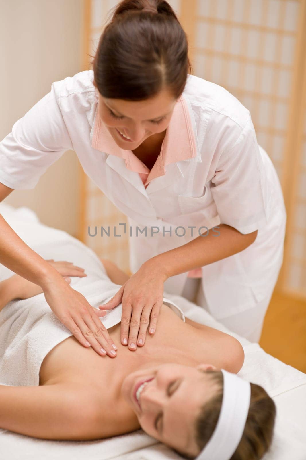 Wellness body care - woman at massage