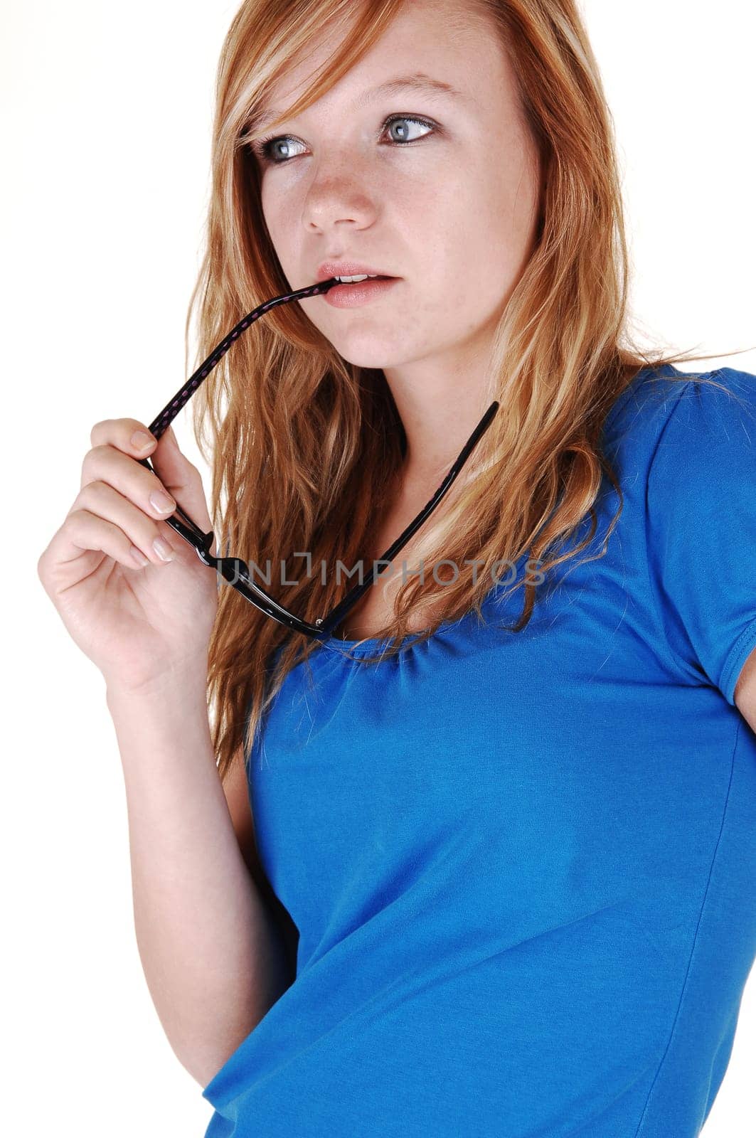 Young girl thinking.