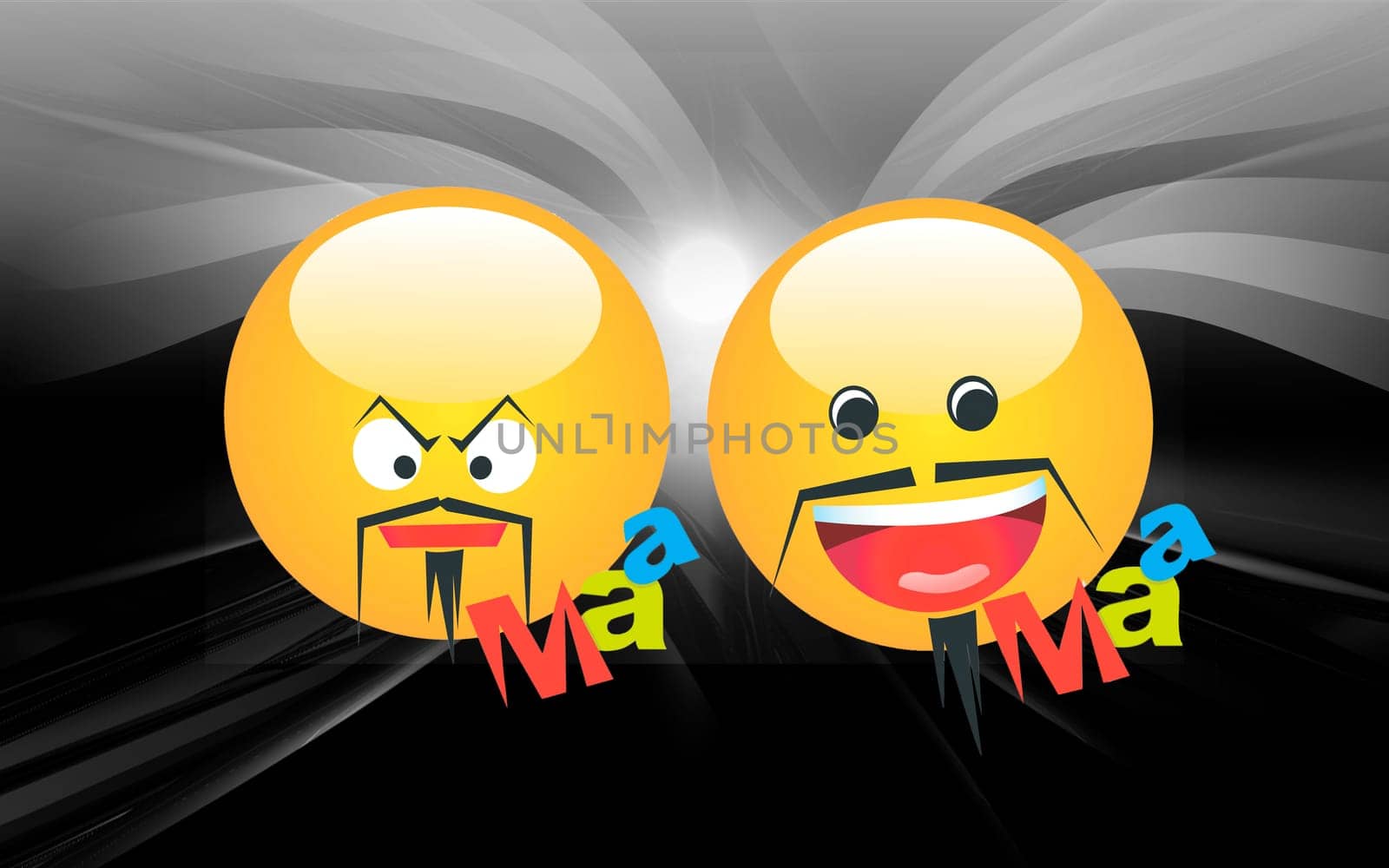 round icons having human face