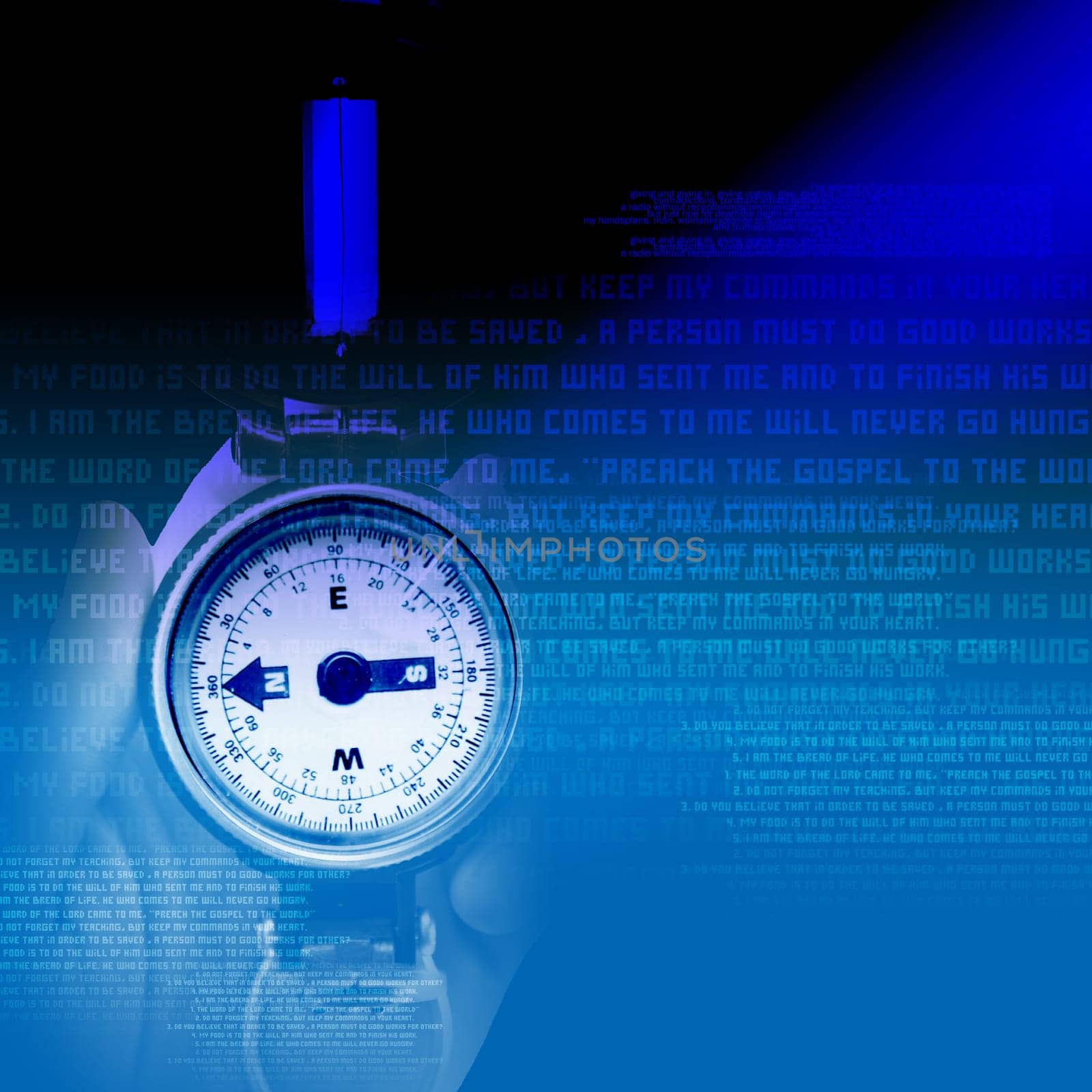abstract blue background with watches