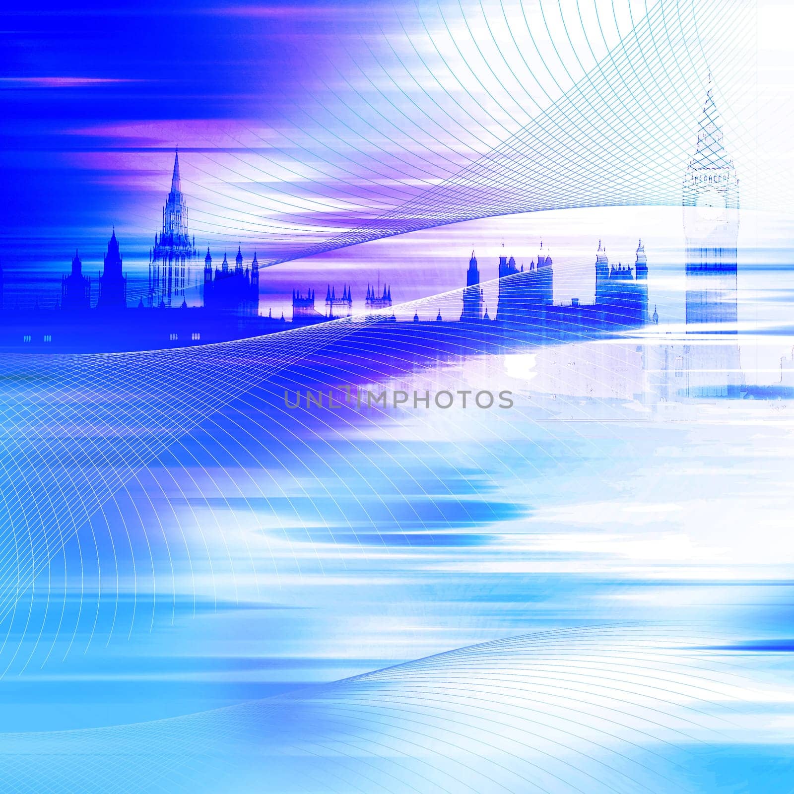 abstract blue building background