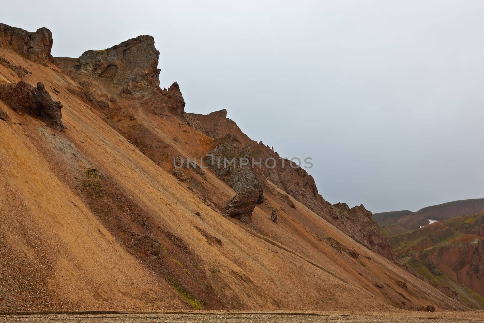 Multicolored rhyolite mountains in Landmannalaugar