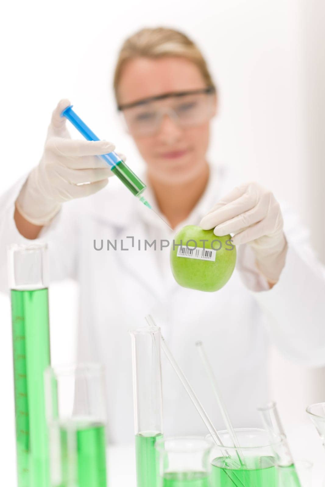 Genetic engineering - scientist in laboratory