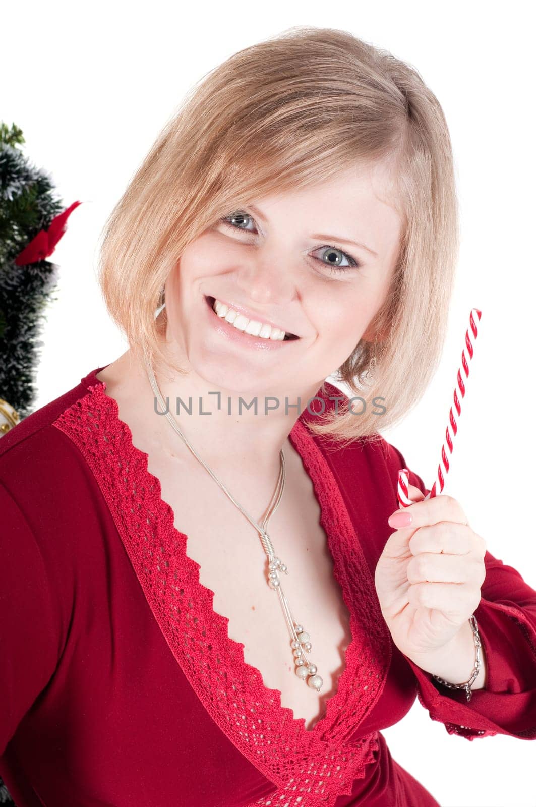 Happy woman with Christmas presents