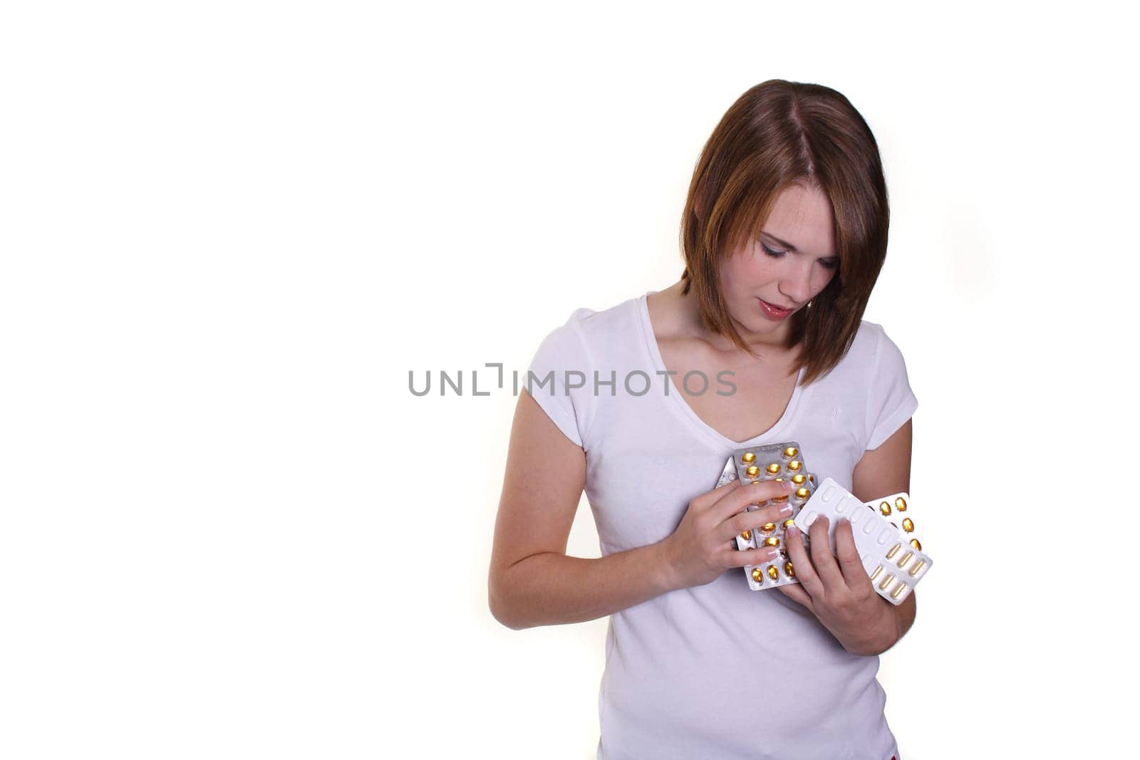 Woman with pills