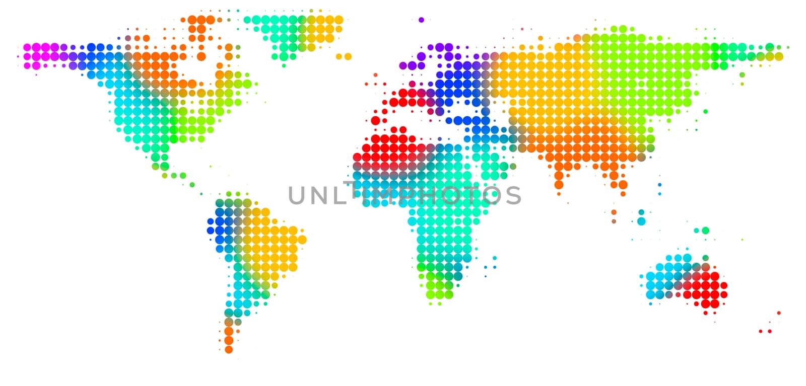 Colorful World World Map Background