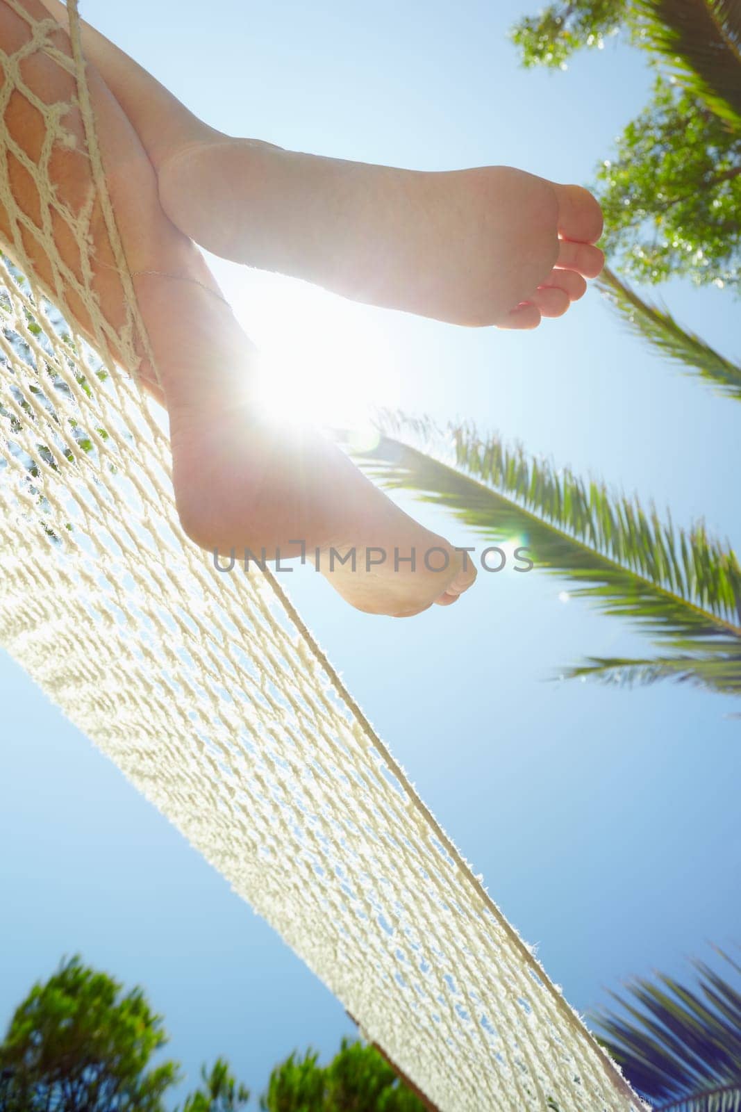 woman on hammock