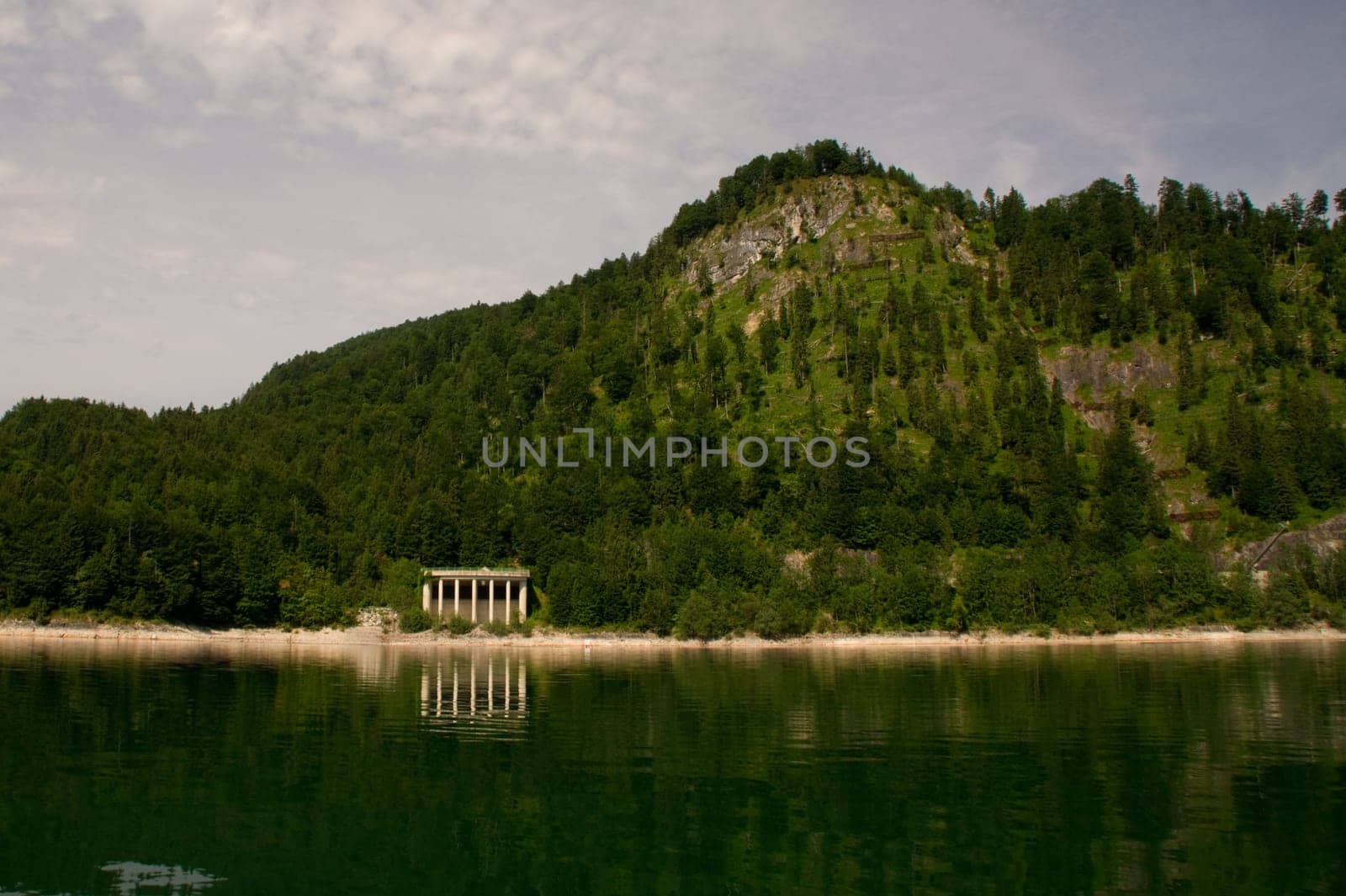 Sylvensteinsee Reservoir Bridge Bavaria