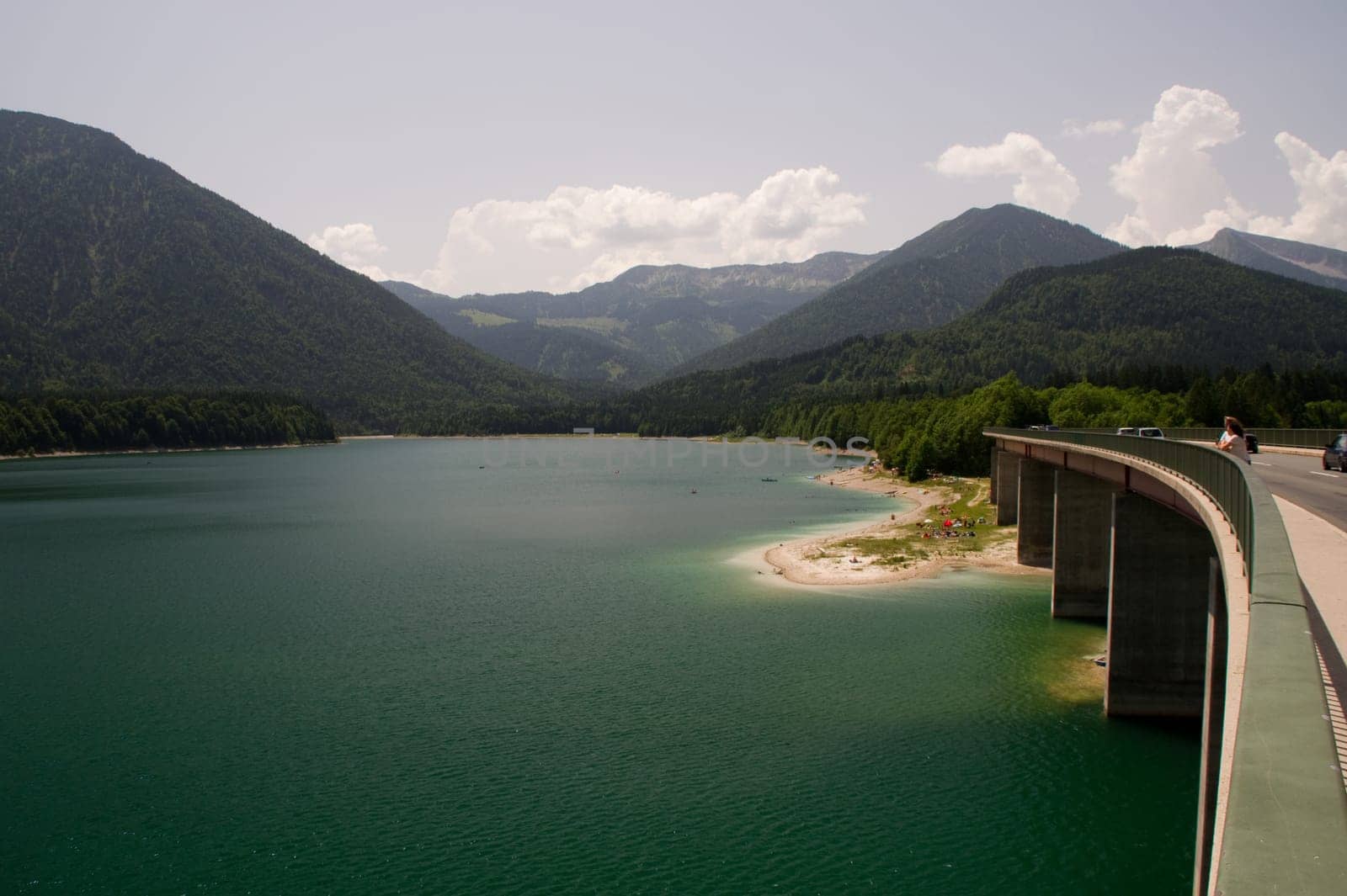 Sylvensteinsee Reservoir Bridge Bavaria