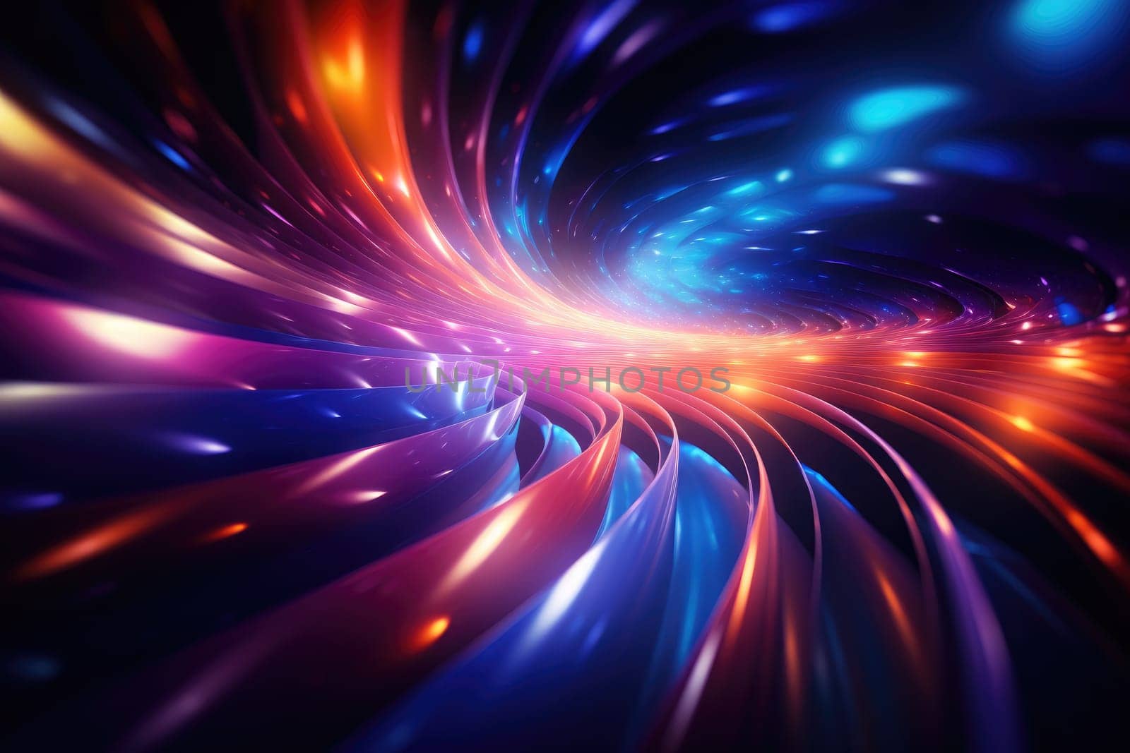 Abstract futuristic background Data light Transfer. technology concept. Futuristic cyberspace background. Generative AI.