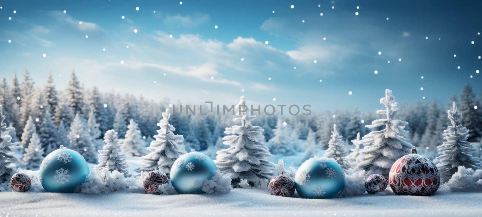 Beautiful winter christmas background and space for text.