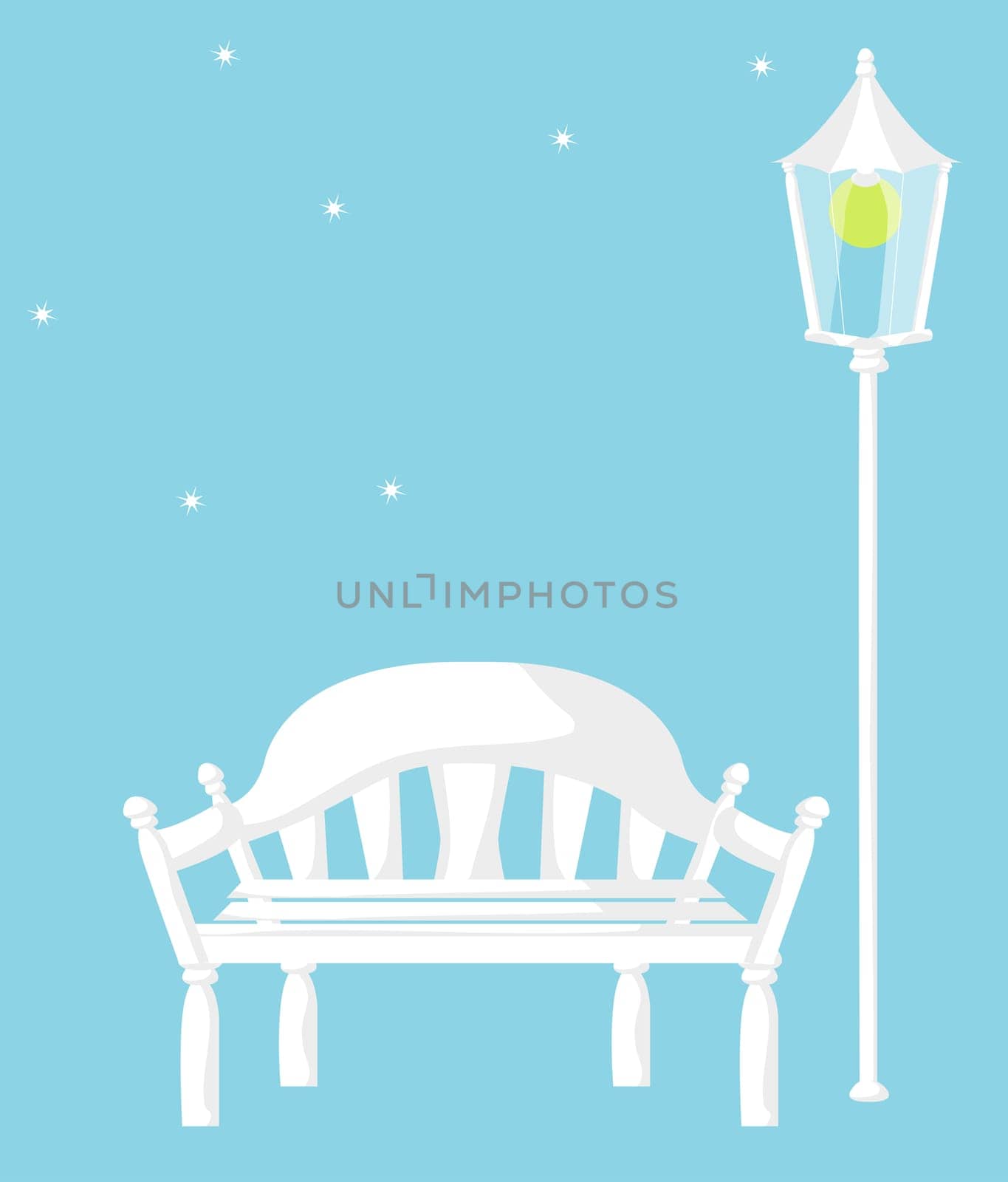white chair and street lights