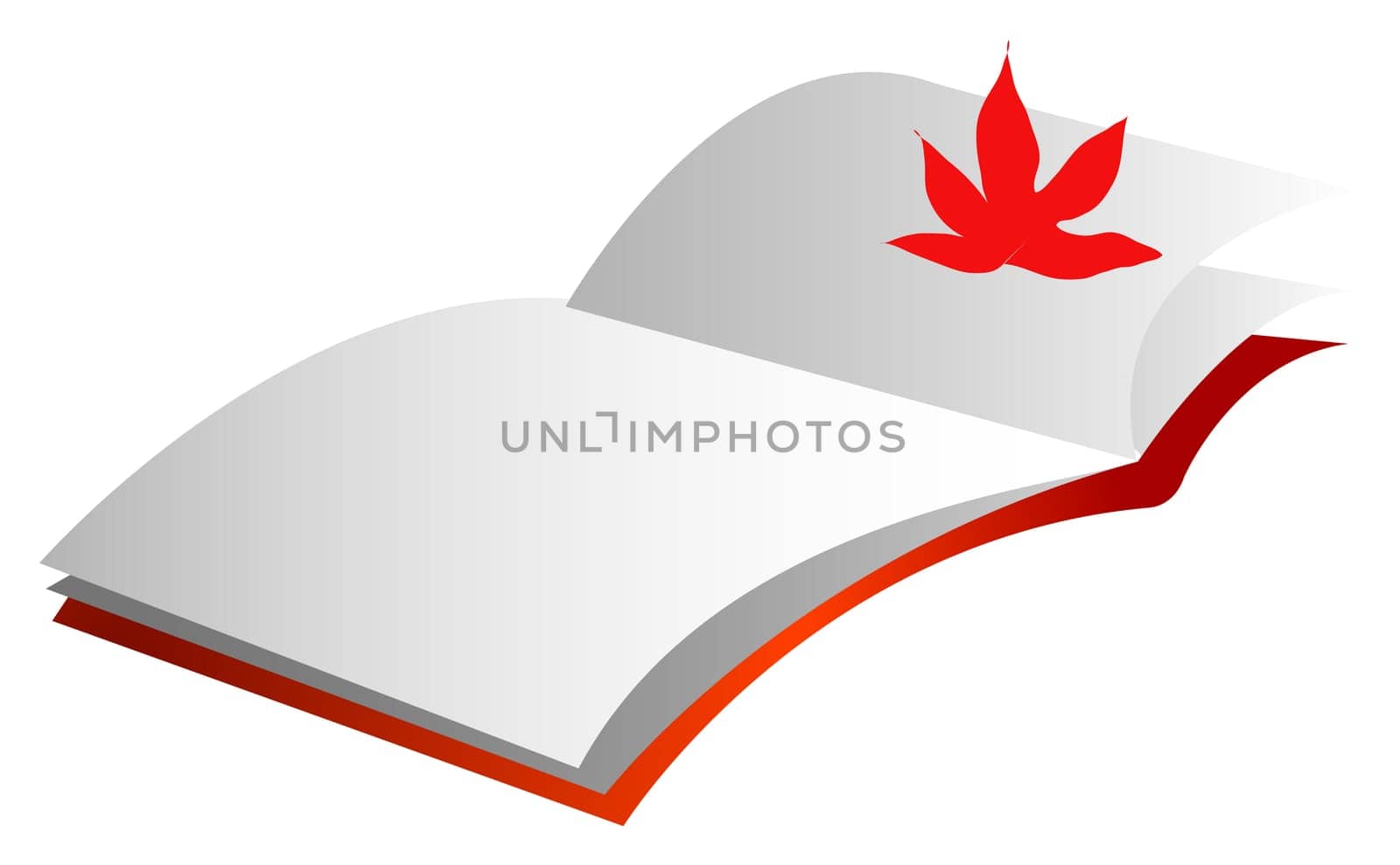 maple leaf and book