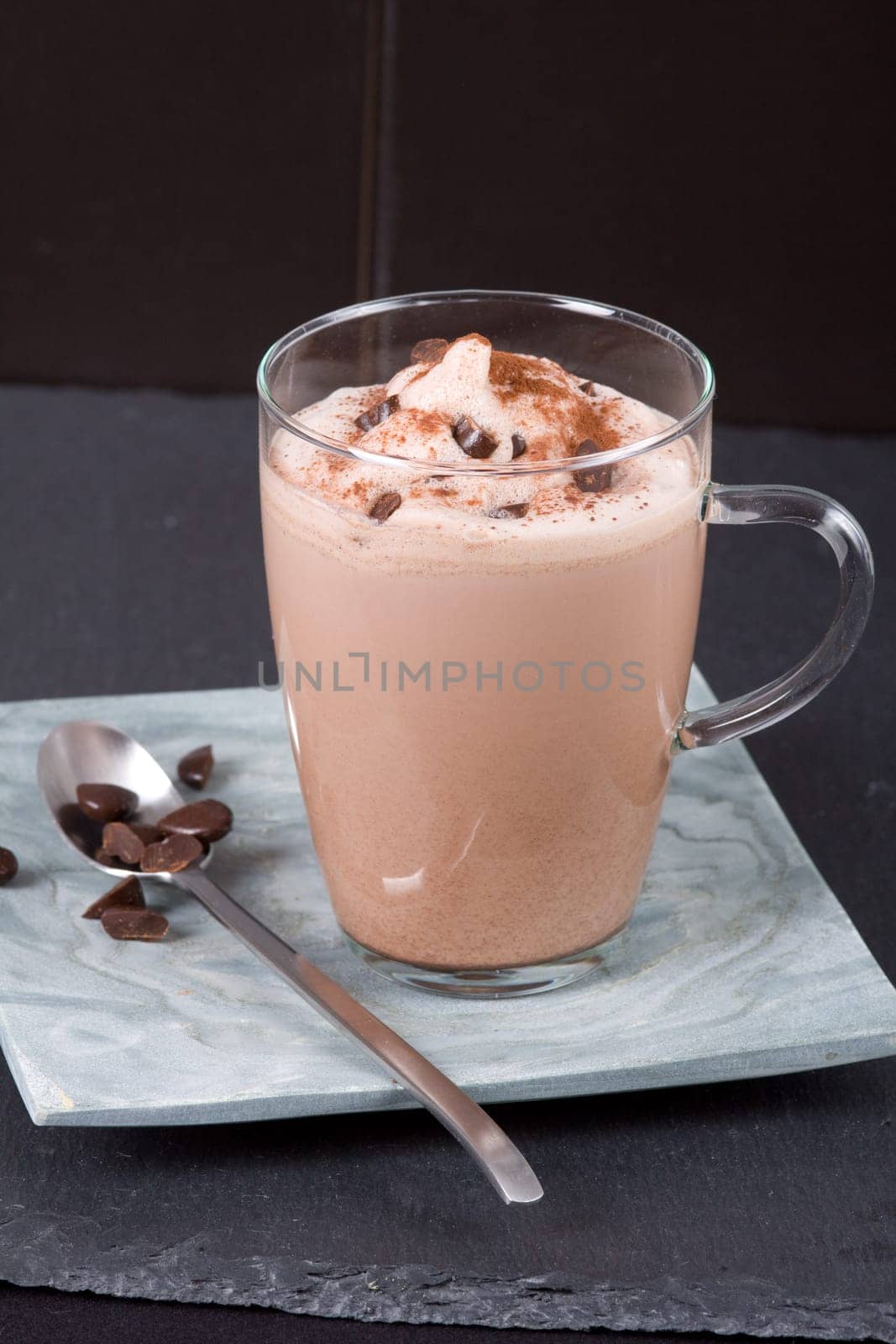 Glass of iced chocolate