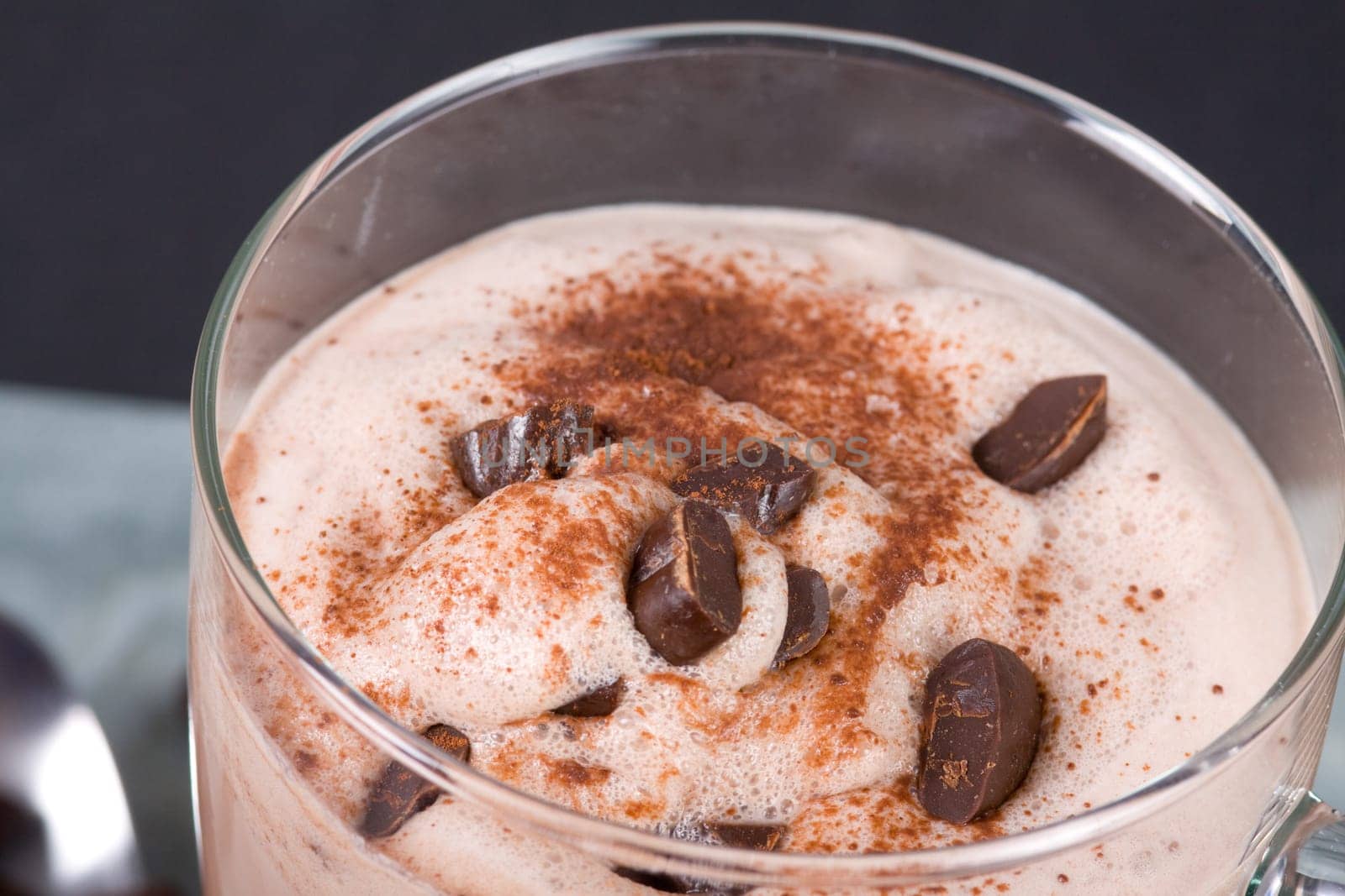 Iced chocolate close up