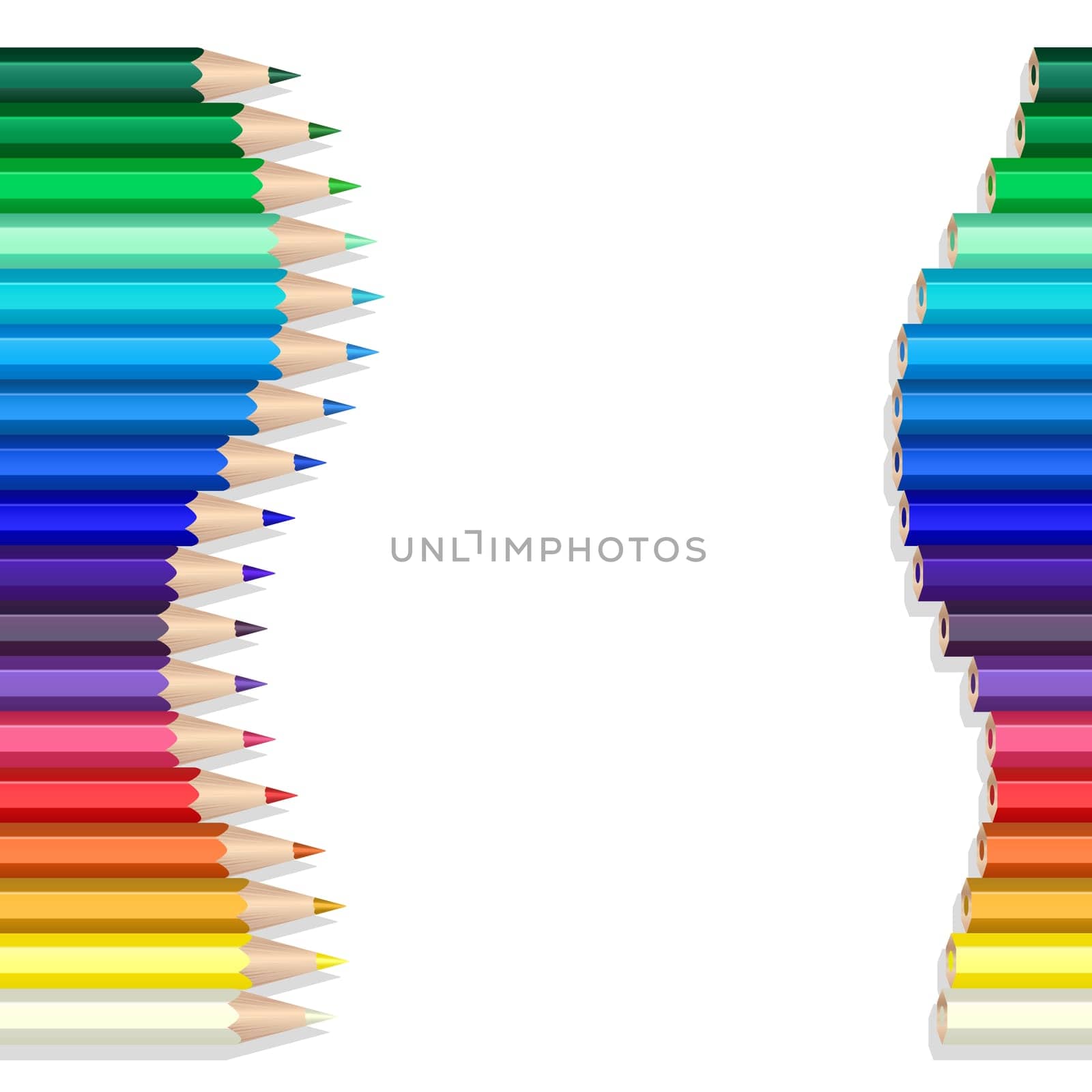 Color pencils wave