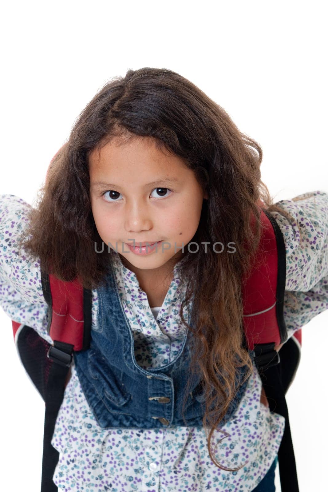 Girl with school bag