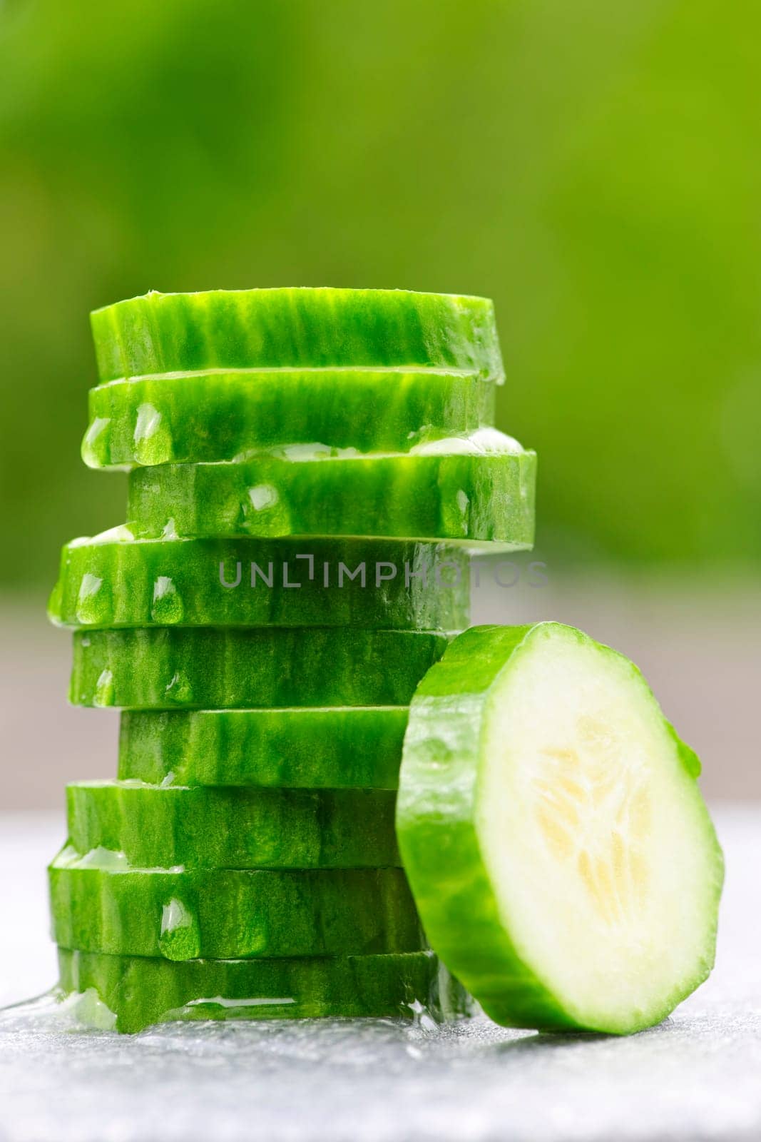 Sliced cucumber