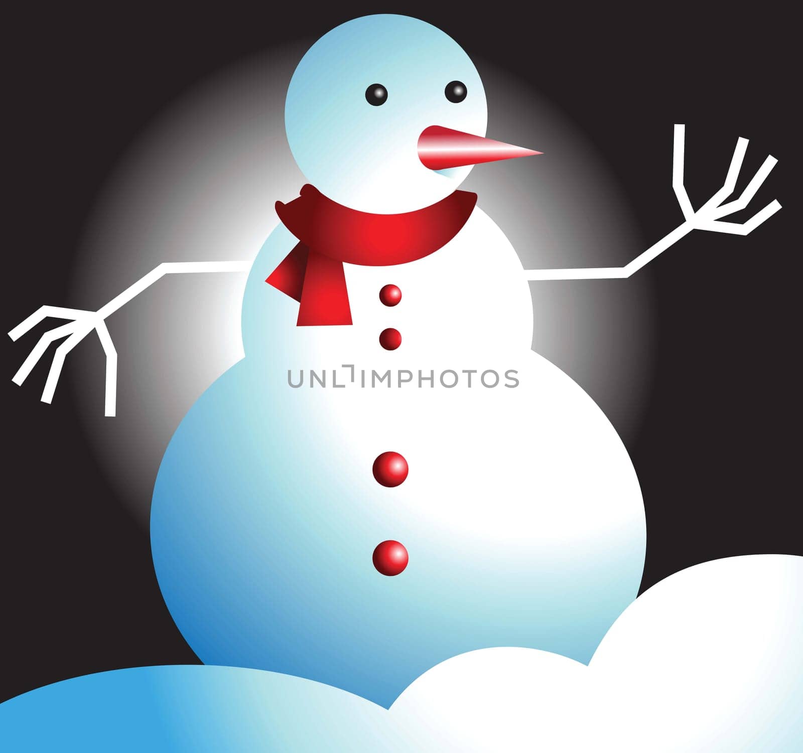 Snowing man