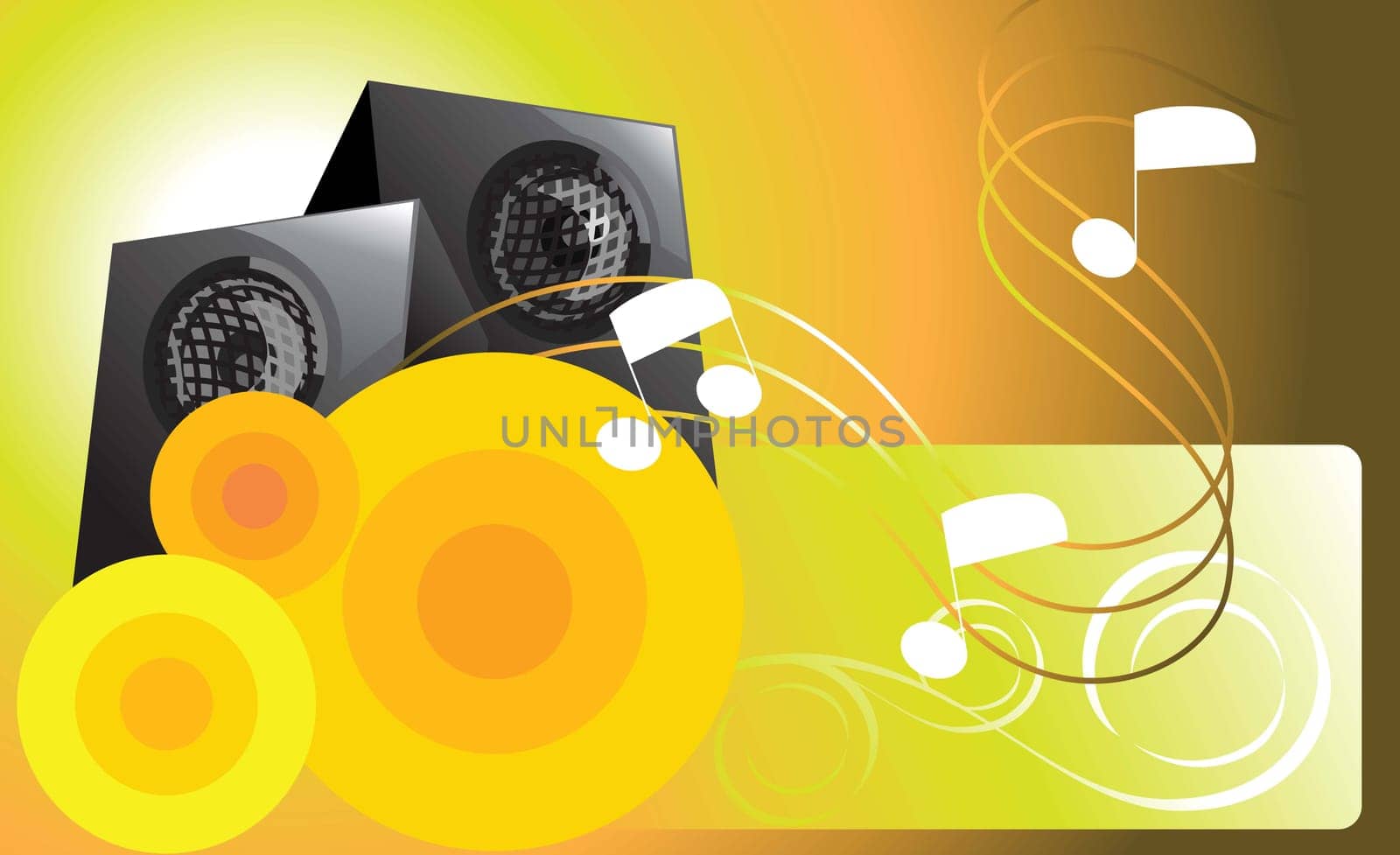 Yellow colour mangoes Speaker with music